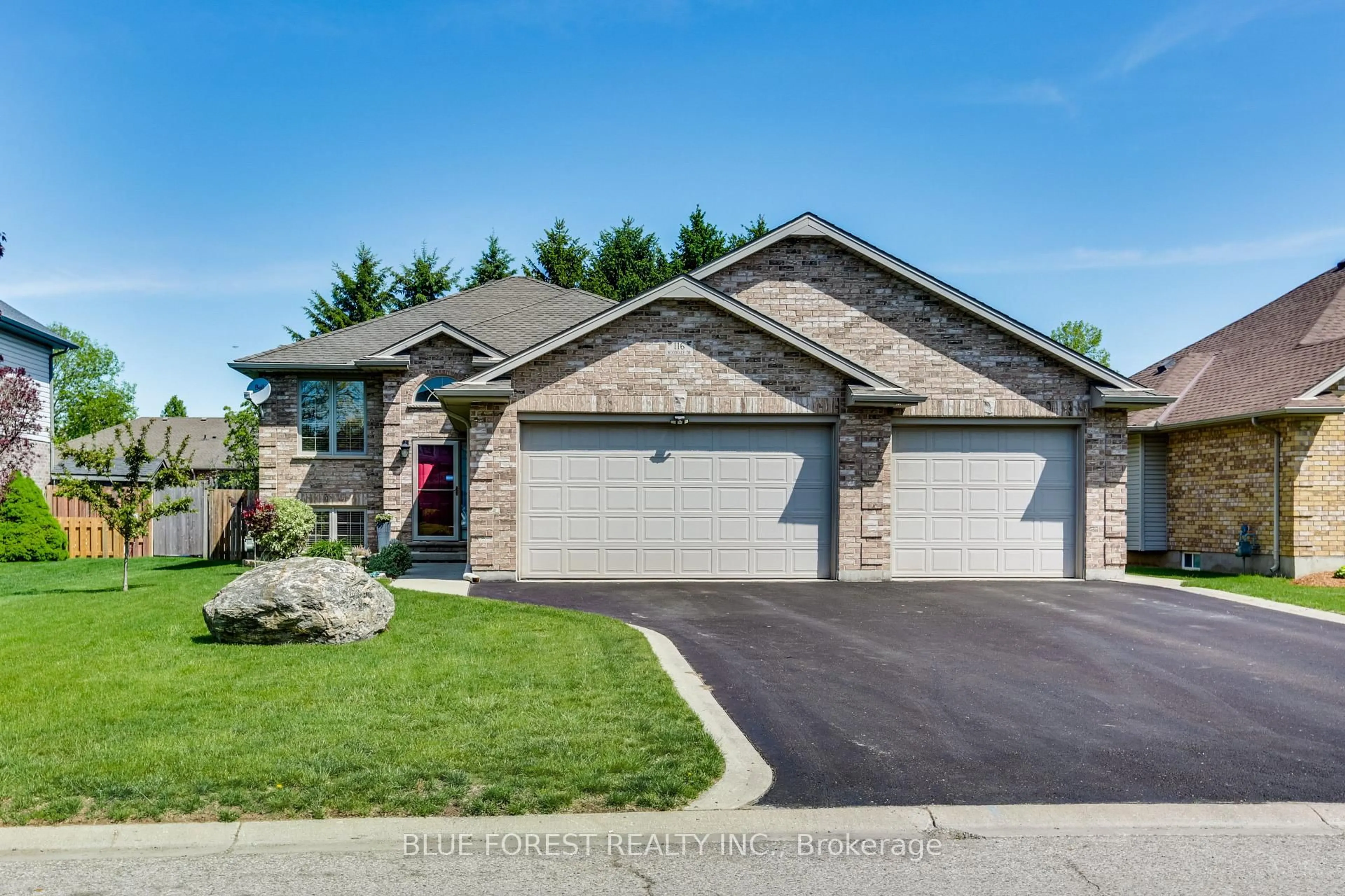 Home with brick exterior material, street for 116 Woodvale Dr, Thames Centre Ontario N0L 1G3