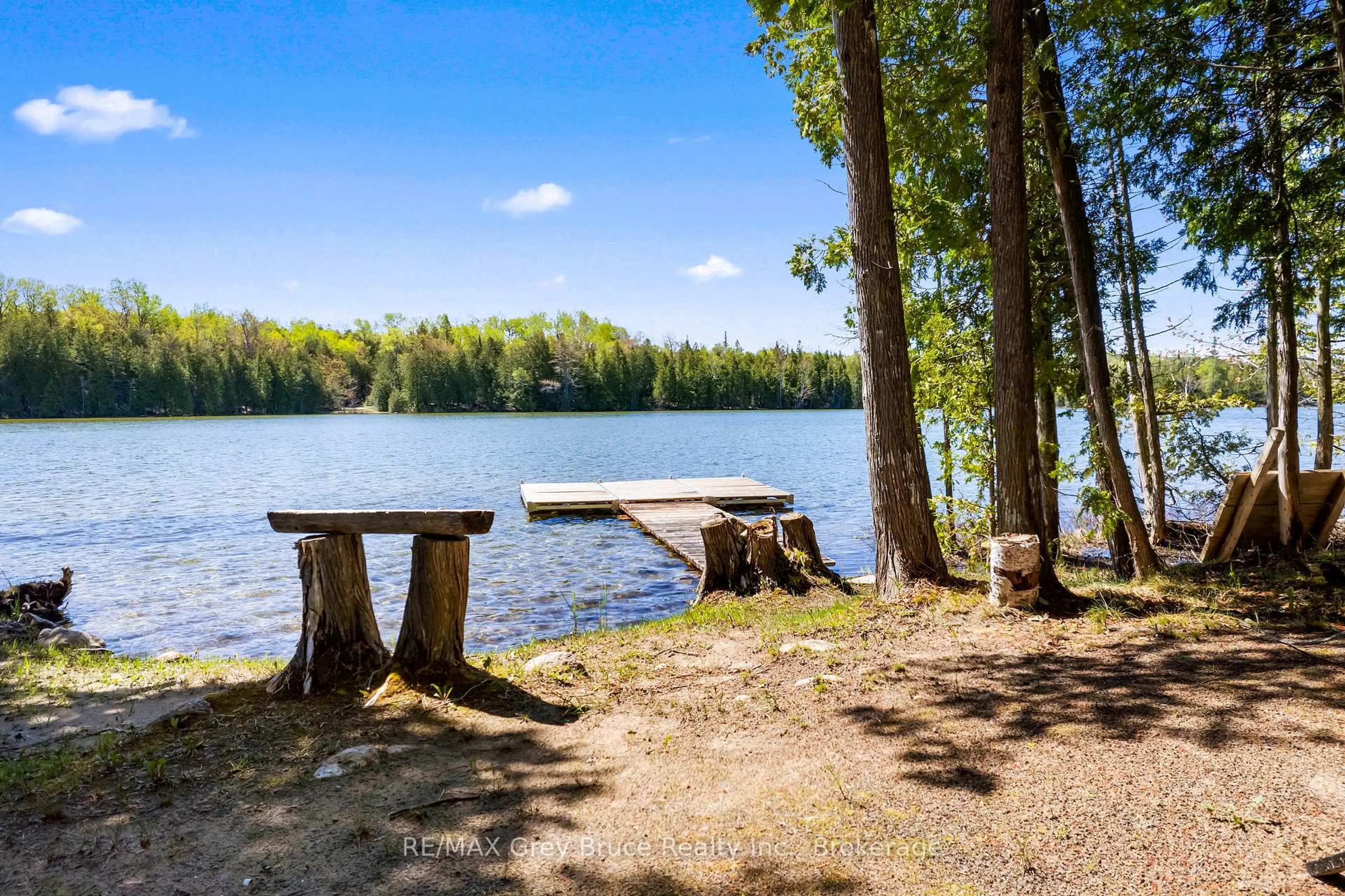 Patio, water/lake/river/ocean view for 155 Shouldice Lake Rd, Northern Bruce Peninsula Ontario N0H 1Z0