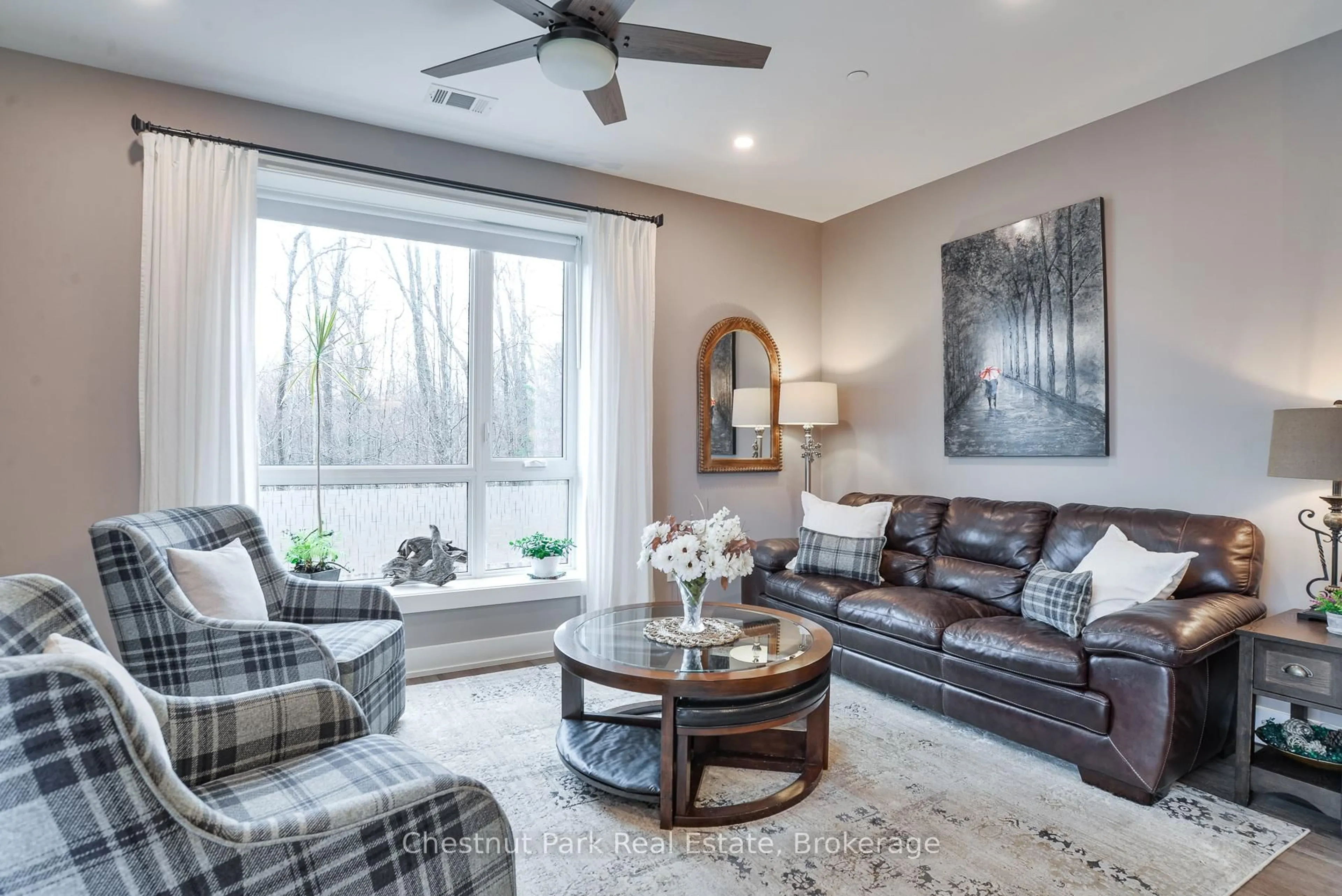 Living room with furniture, unknown for 20 CAMPUS Tr #107, Huntsville Ontario P1H 0K2