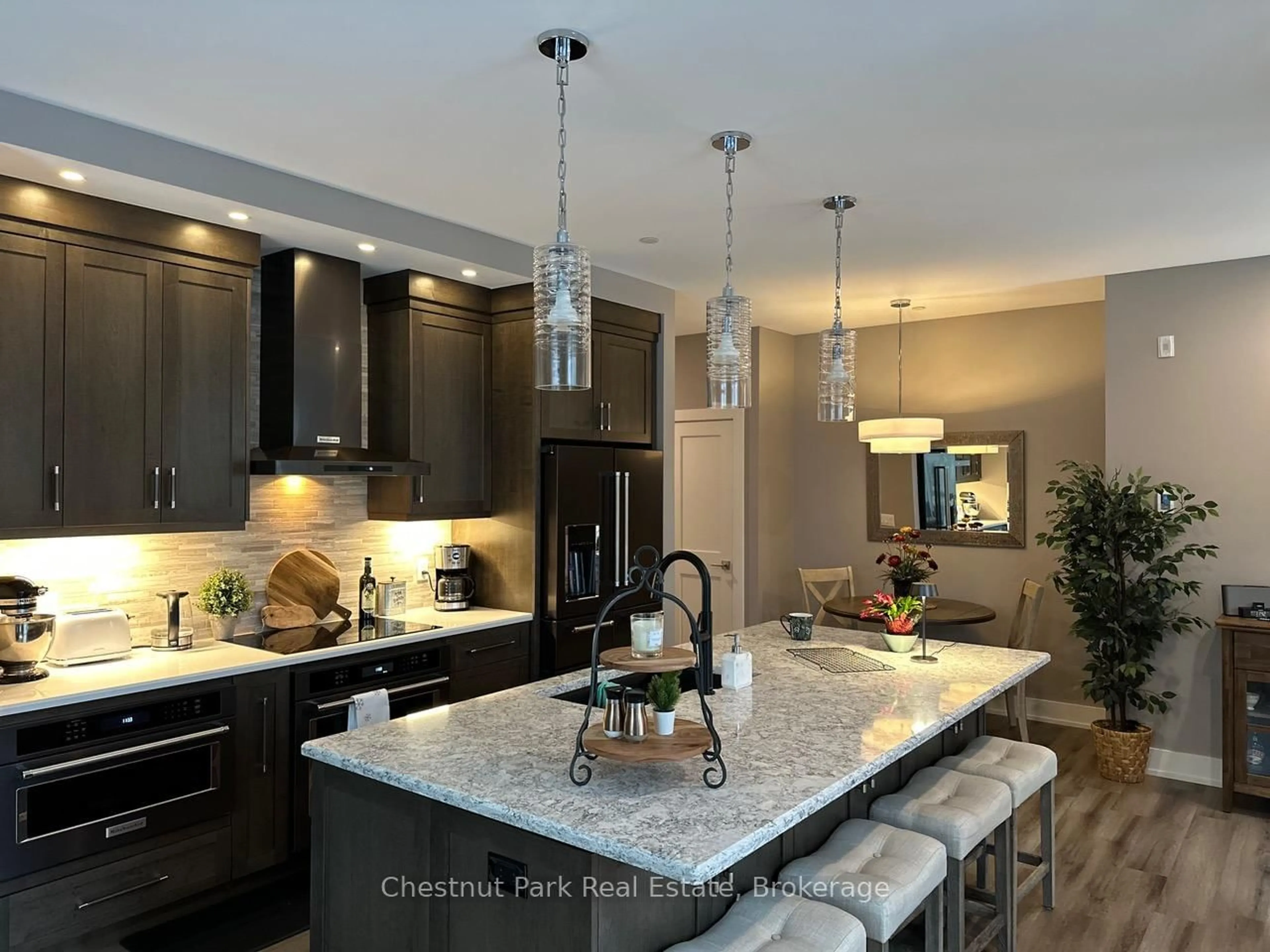 Contemporary kitchen, ceramic/tile floor for 20 CAMPUS Tr #107, Huntsville Ontario P1H 0K2