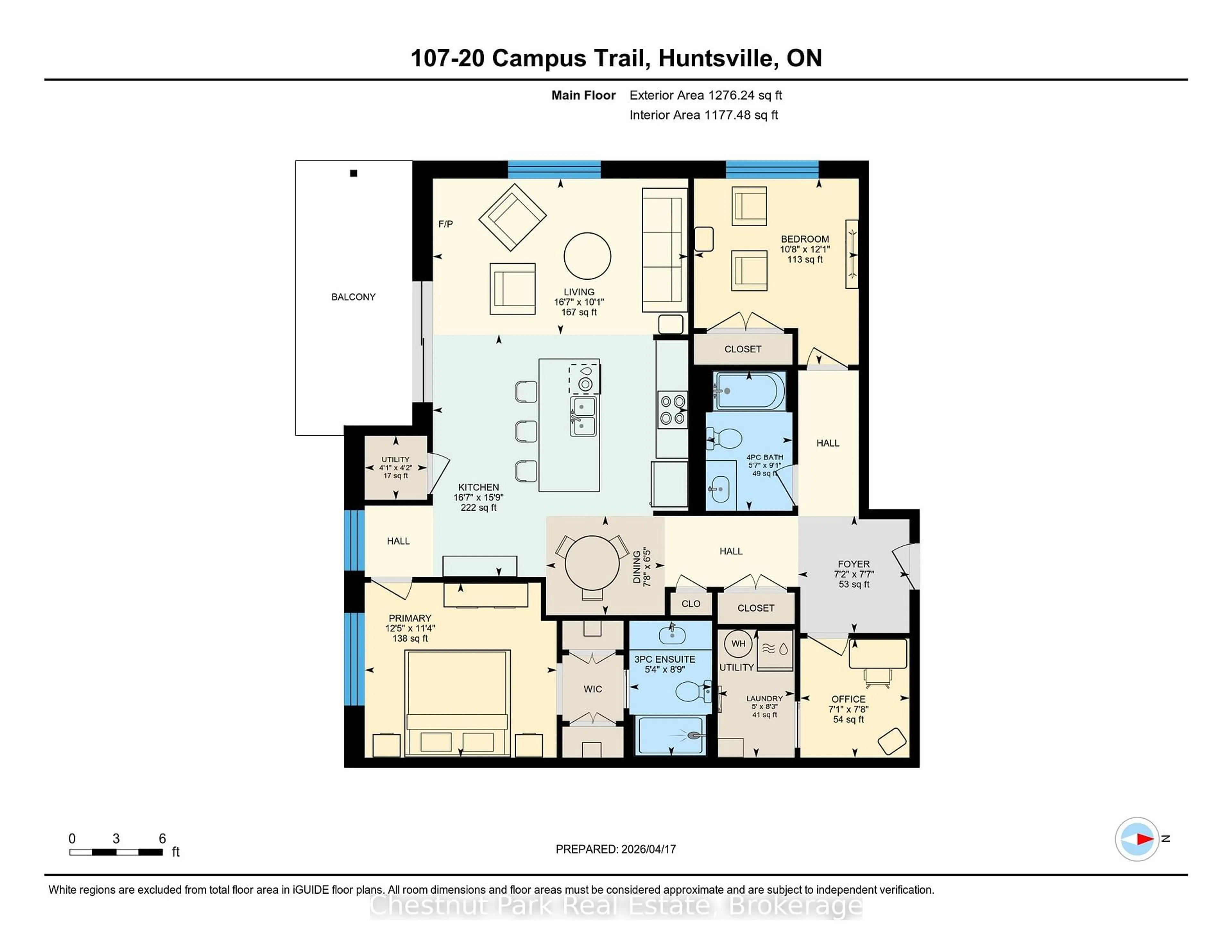 Floor plan for 20 CAMPUS Tr #107, Huntsville Ontario P1H 0K2