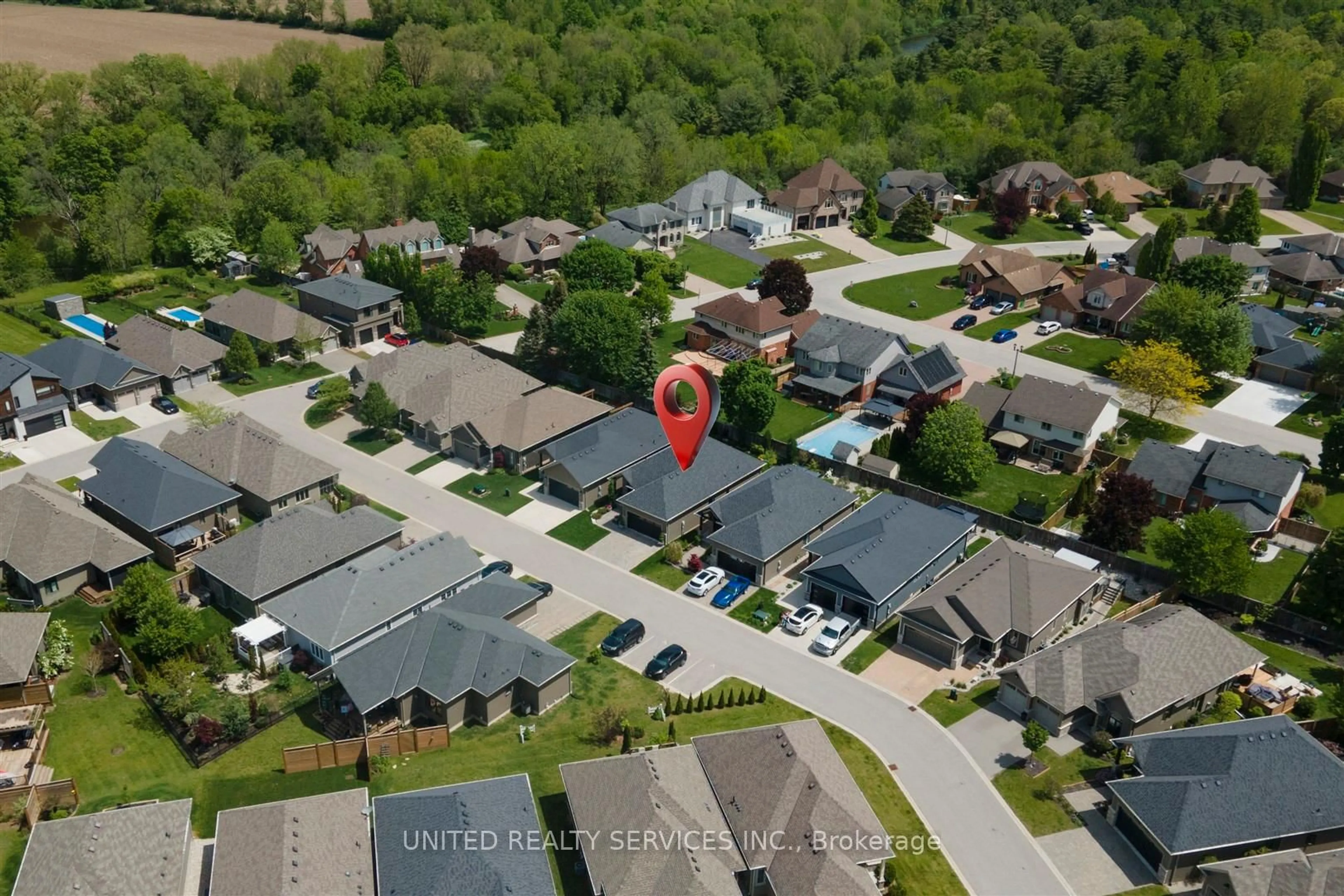 A pic from outside/outdoor area/front of a property/back of a property/a pic from drone, street for 4700 Hamilton Rd #51, Thames Centre Ontario N0L 1G6
