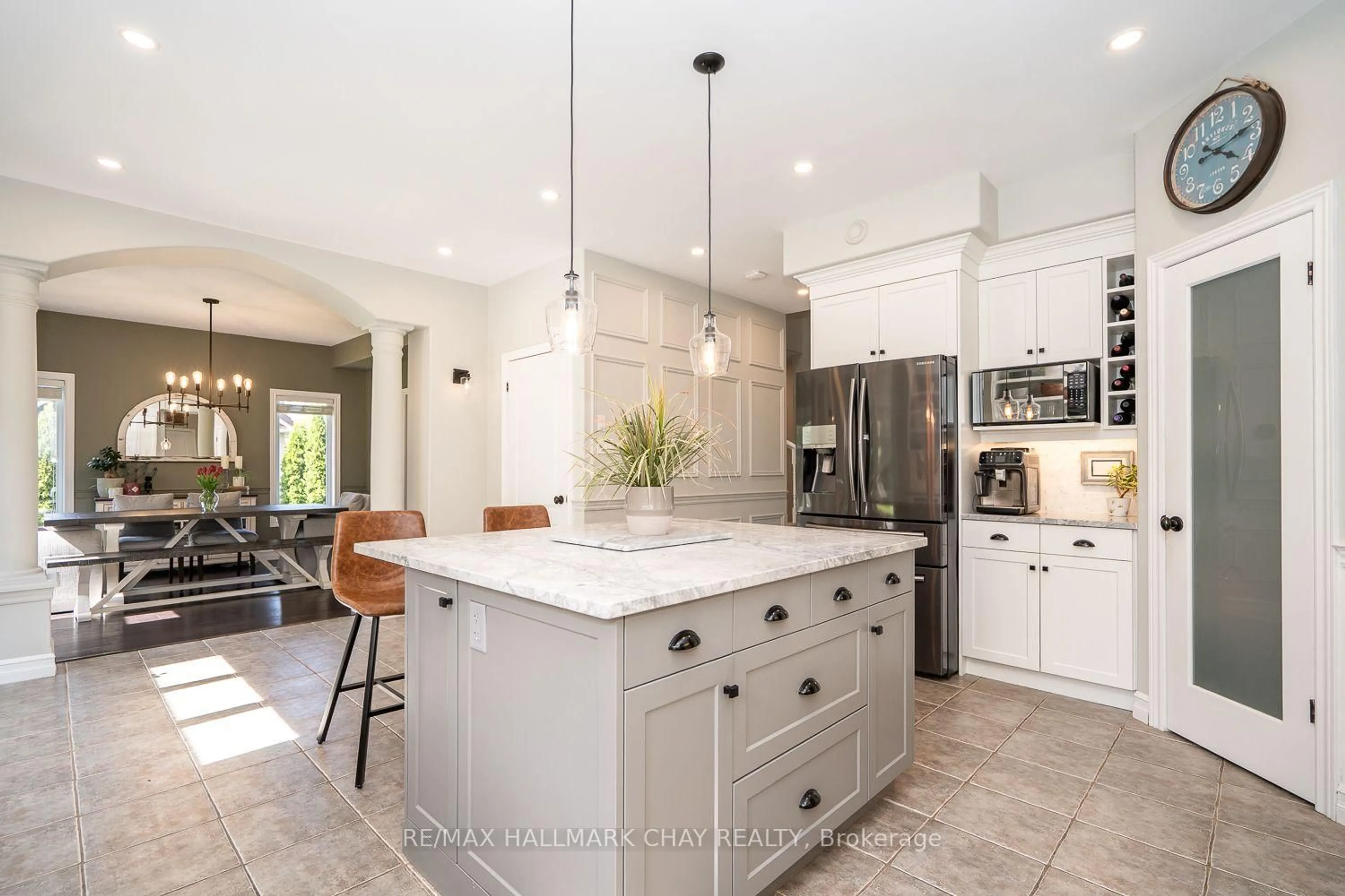 Open concept kitchen, ceramic/tile floor for 23 Somerville Cres, Mulmur Ontario L9V 3J2
