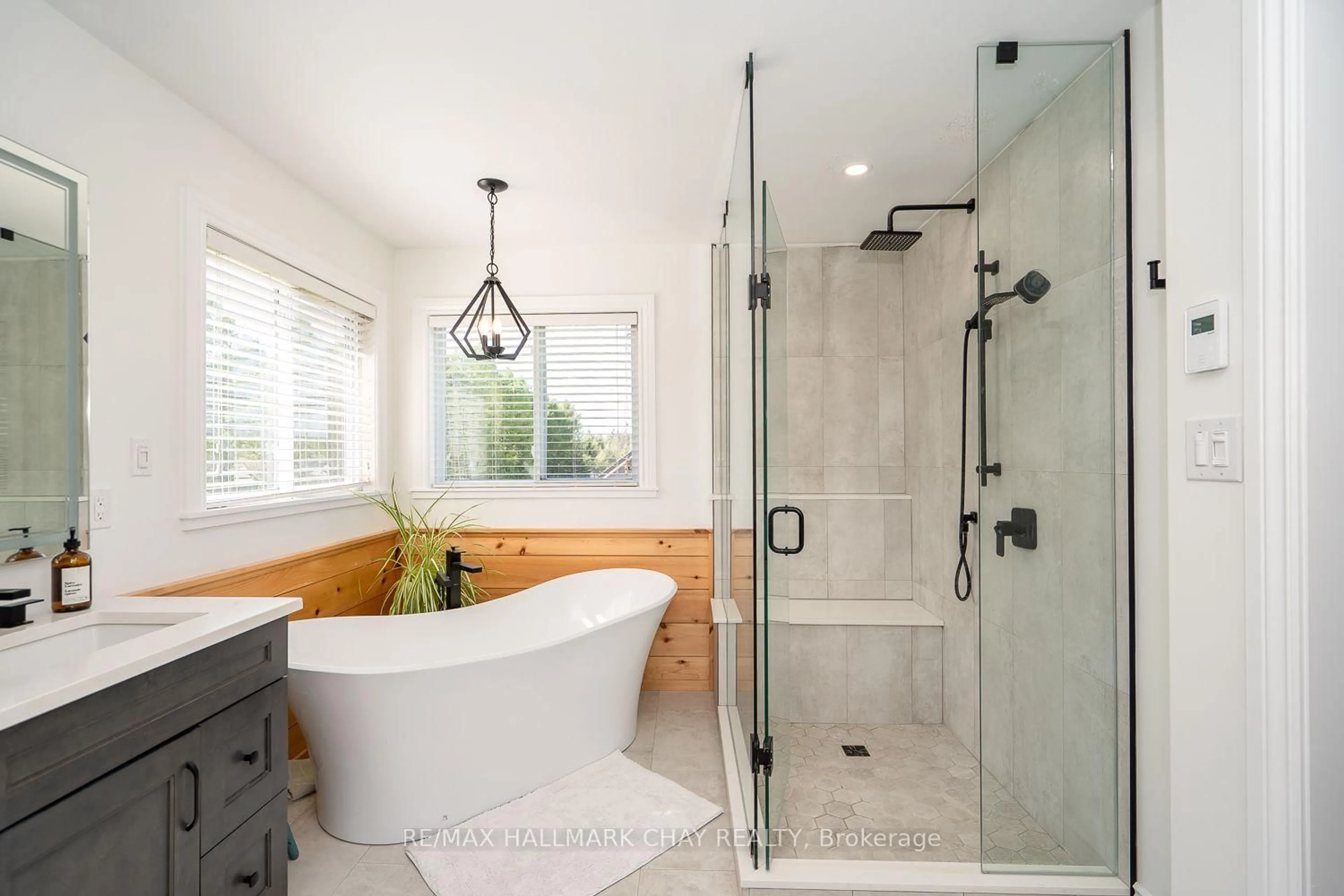 Contemporary bathroom, ceramic/tile floor for 23 Somerville Cres, Mulmur Ontario L9V 3J2