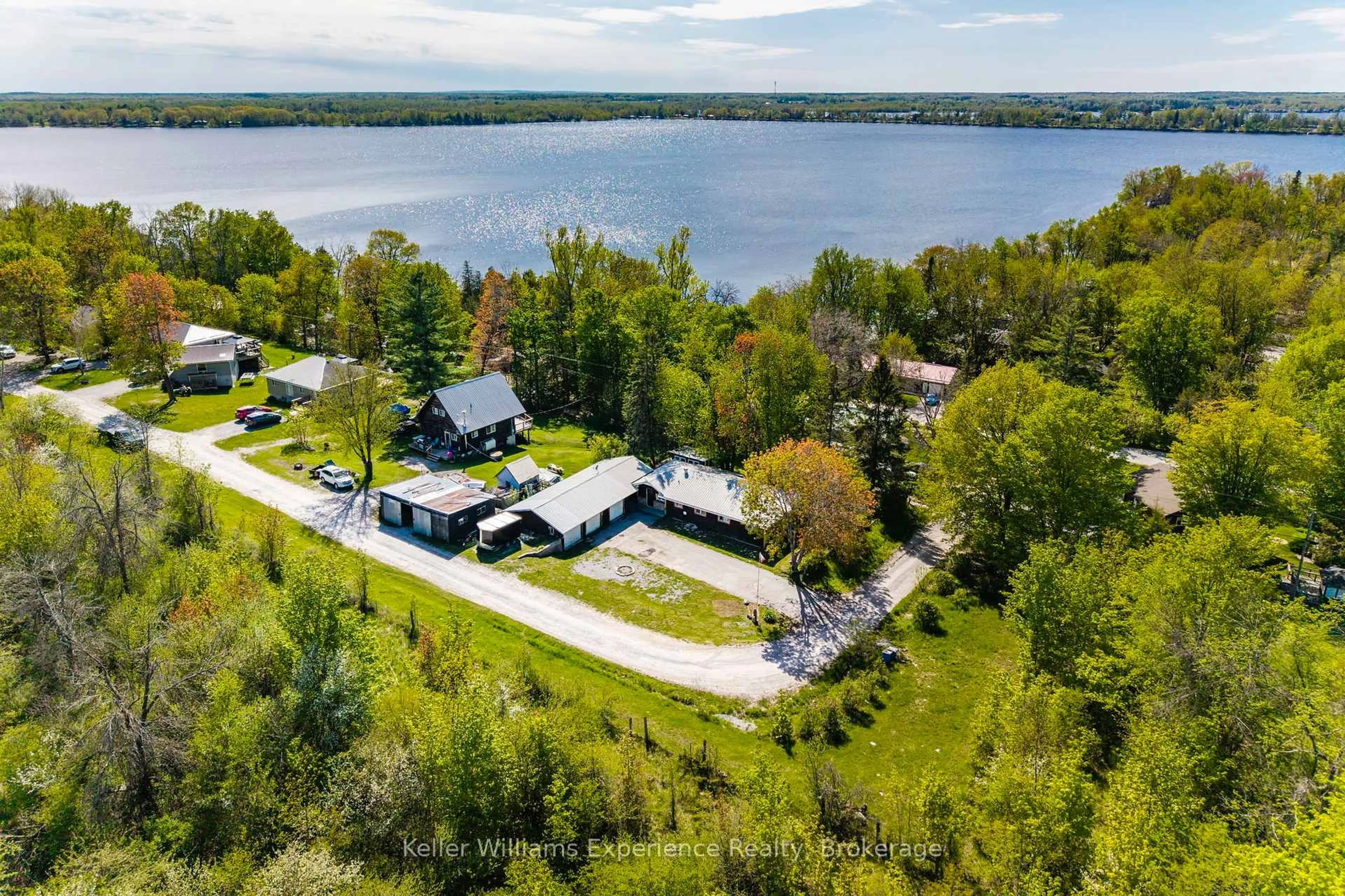 A pic from outside/outdoor area/front of a property/back of a property/a pic from drone, water/lake/river/ocean view for 8 Robins Lane, Kawartha Lakes Ontario L0K 1W0