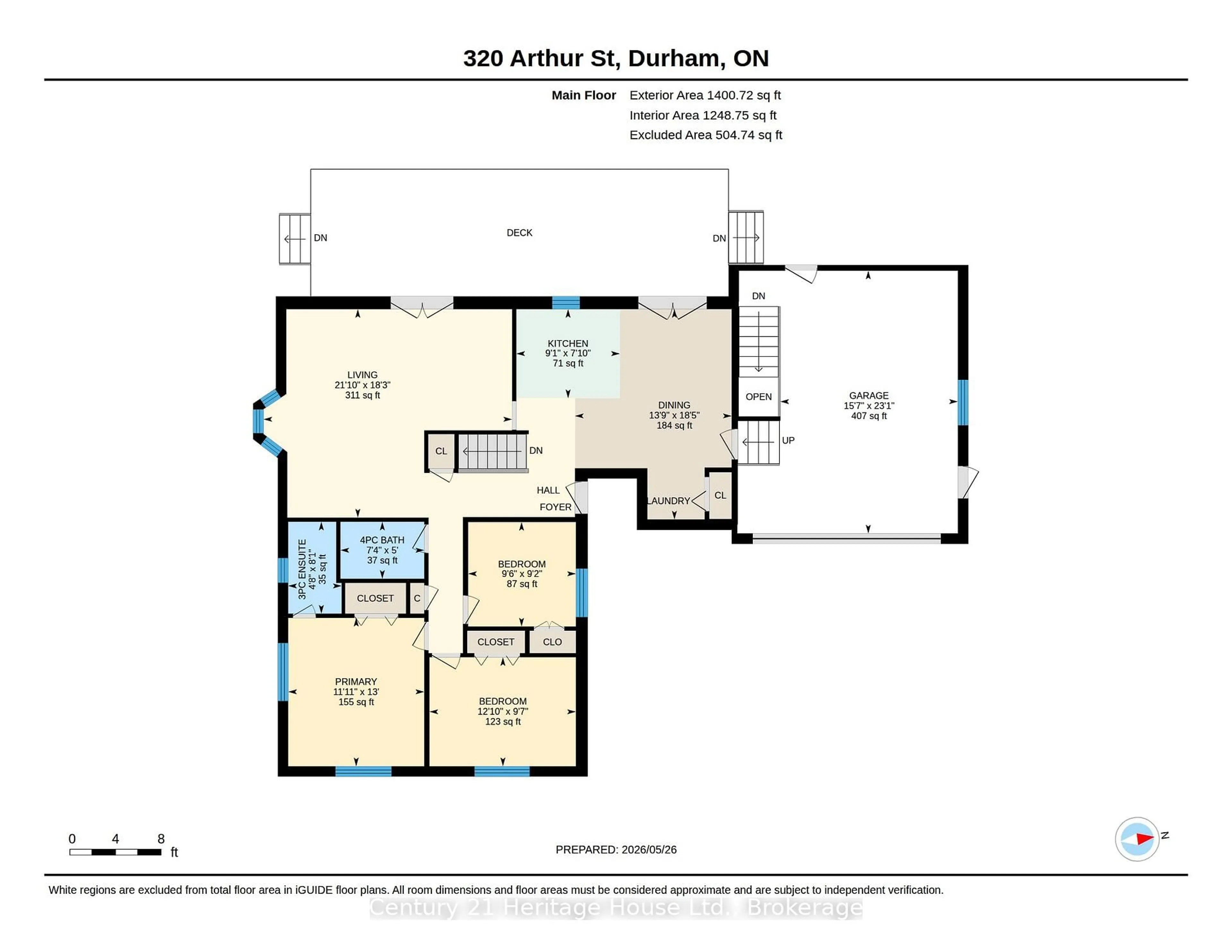Floor plan for 320 Arthur St, West Grey Ontario N0G 1R0