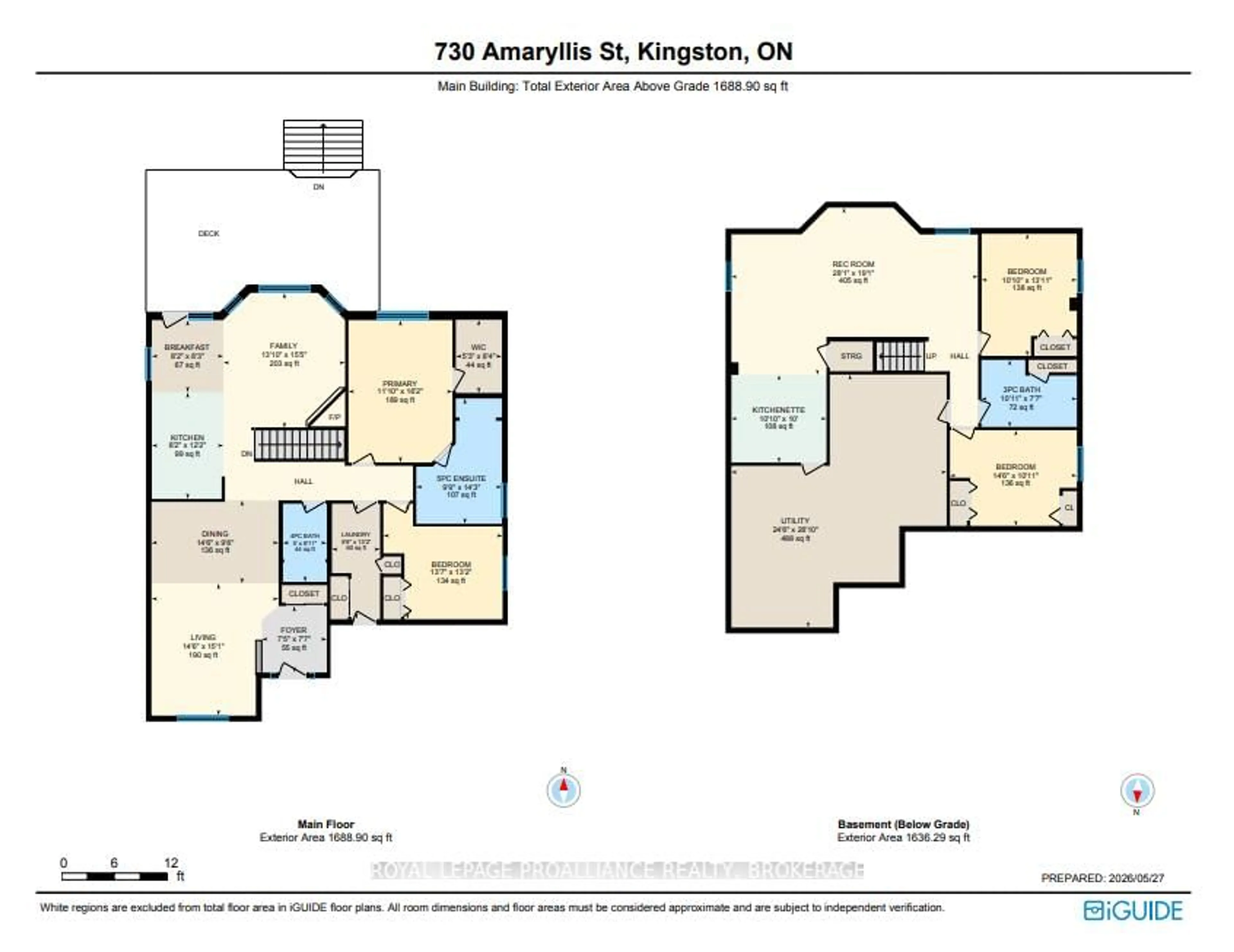 Floor plan for 730 Amaryllis St, Kingston Ontario K7P 0A8