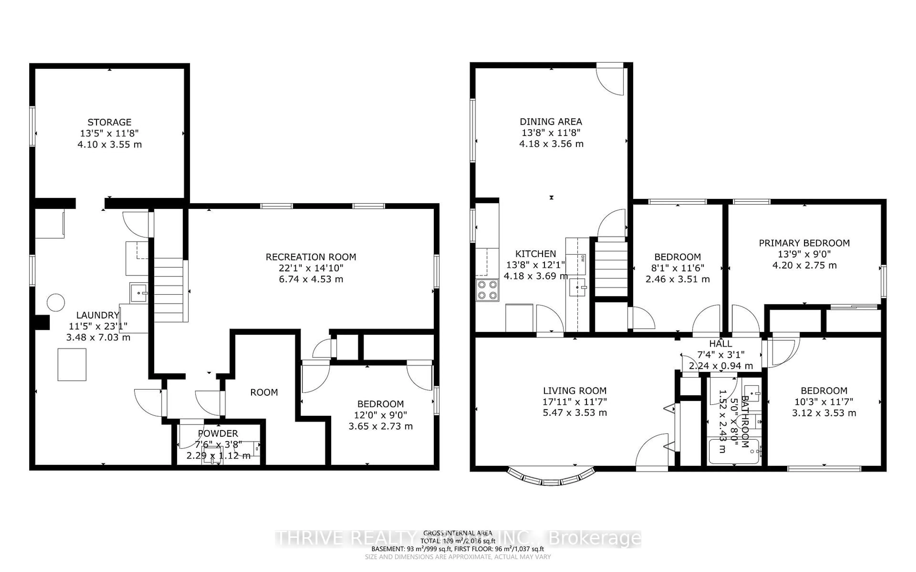 Floor plan for 121 Bow St, London East Ontario N5V 1B3