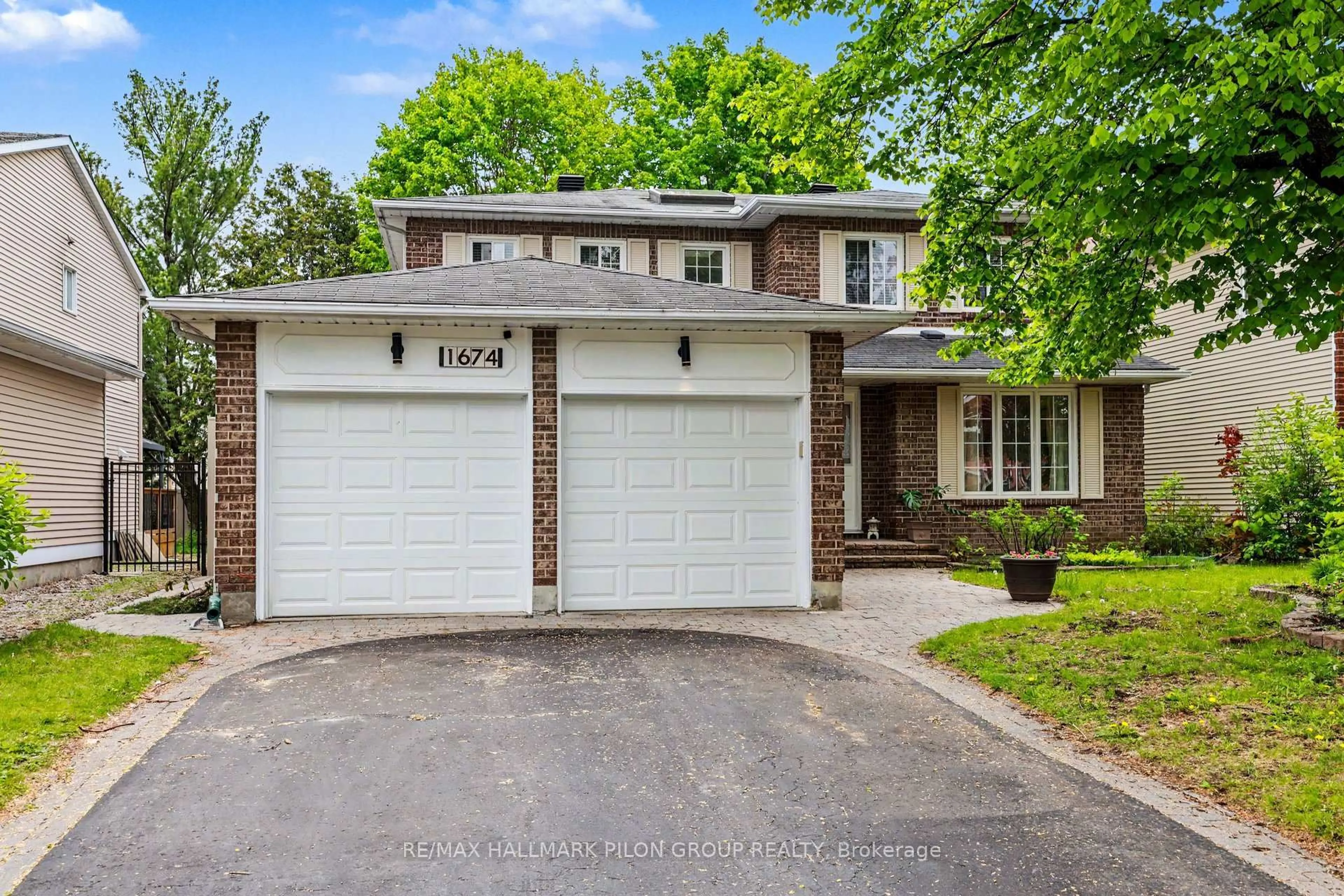 Home with brick exterior material, street for 1674 Sansonnet St, Orleans Ontario K1C 5Y6