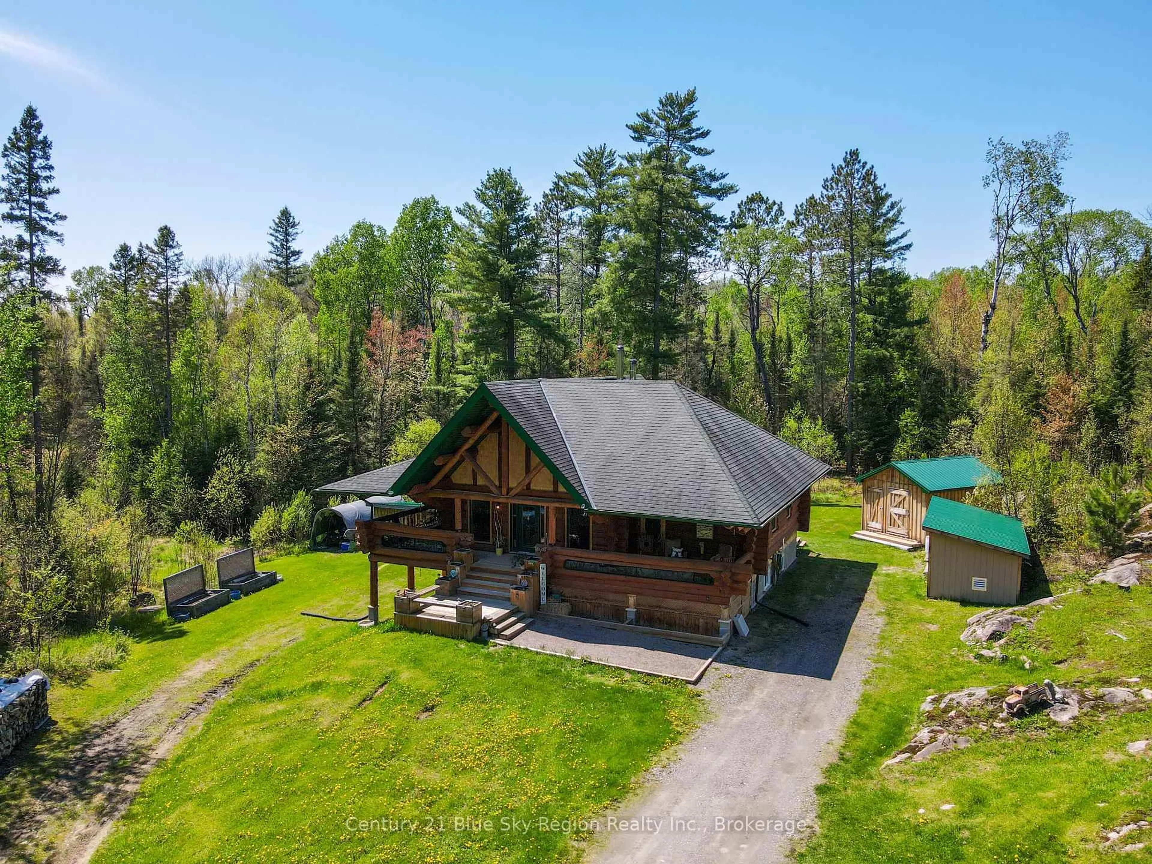 A pic from outside/outdoor area/front of a property/back of a property/a pic from drone, unknown for 347 Hazel Glen Rd, Nipissing Ontario P0H 1W0