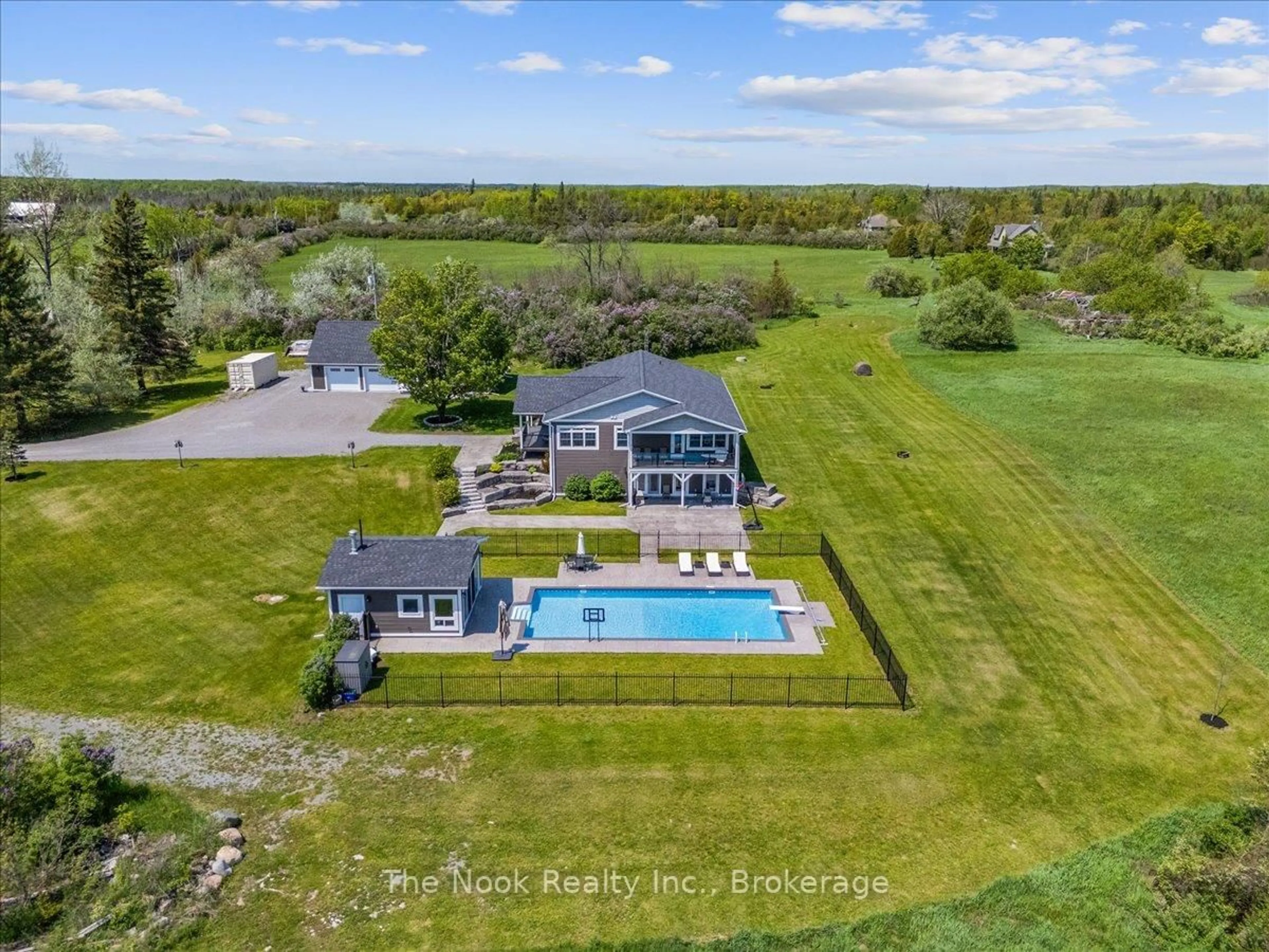 A pic from outside/outdoor area/front of a property/back of a property/a pic from drone, water/lake/river/ocean view for 389 12th Line Rd Dummer Rd, Douro-Dummer Ontario K0L 2V0