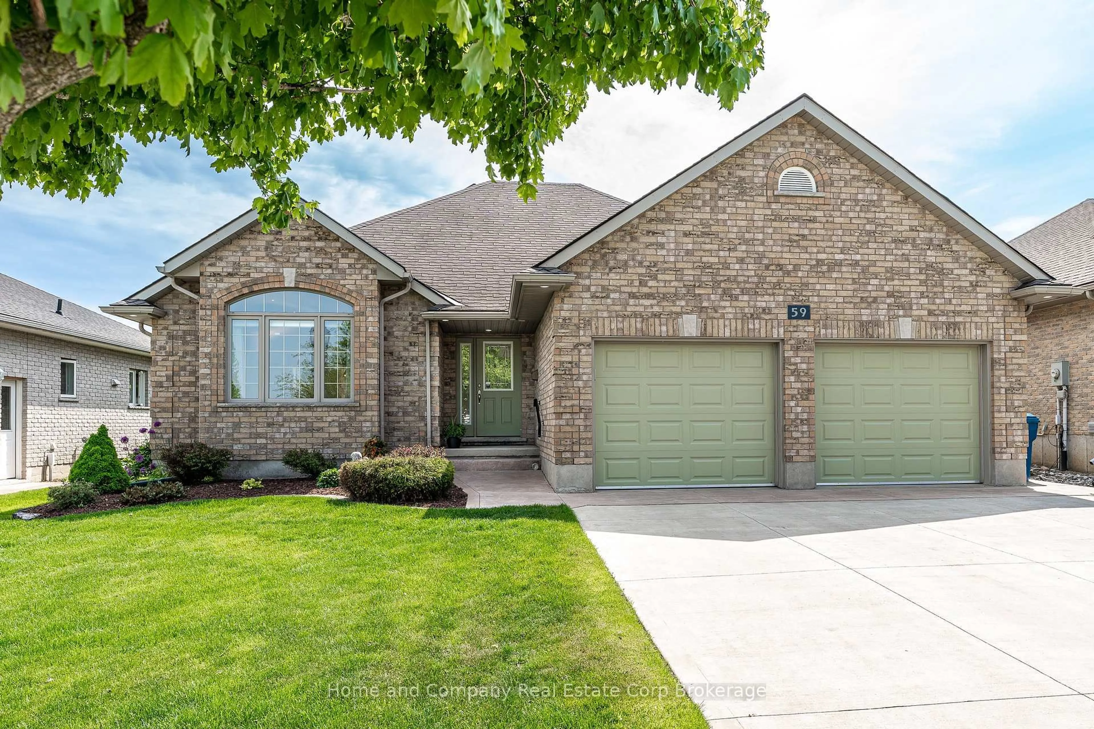 Home with brick exterior material, street for 59 Dannecker Rd, Stratford Ontario N5A 8B8