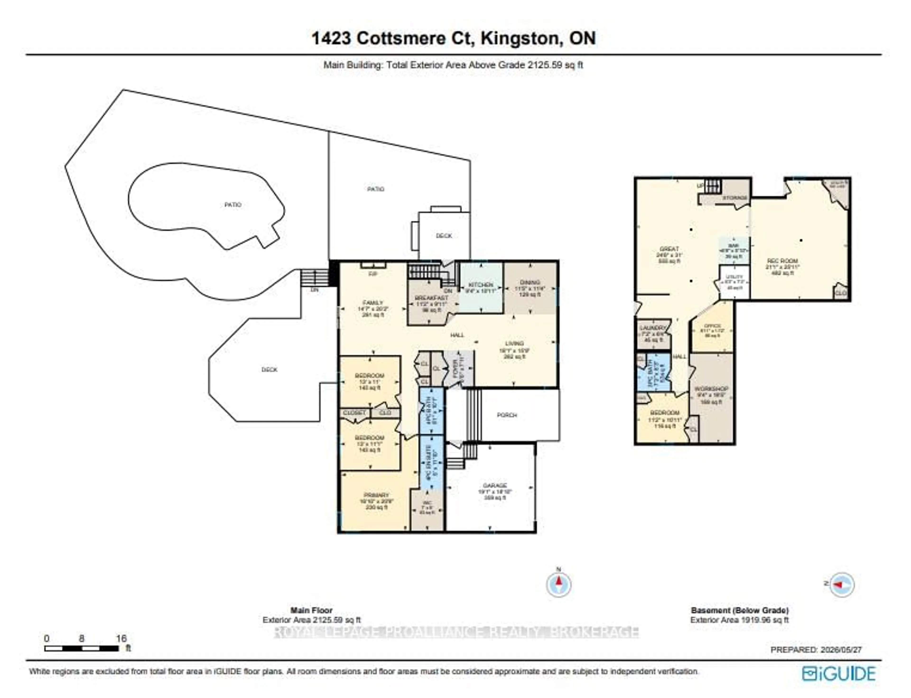 Floor plan for 1423 Cottsmere Crt, Kingston Ontario K7L 4V4