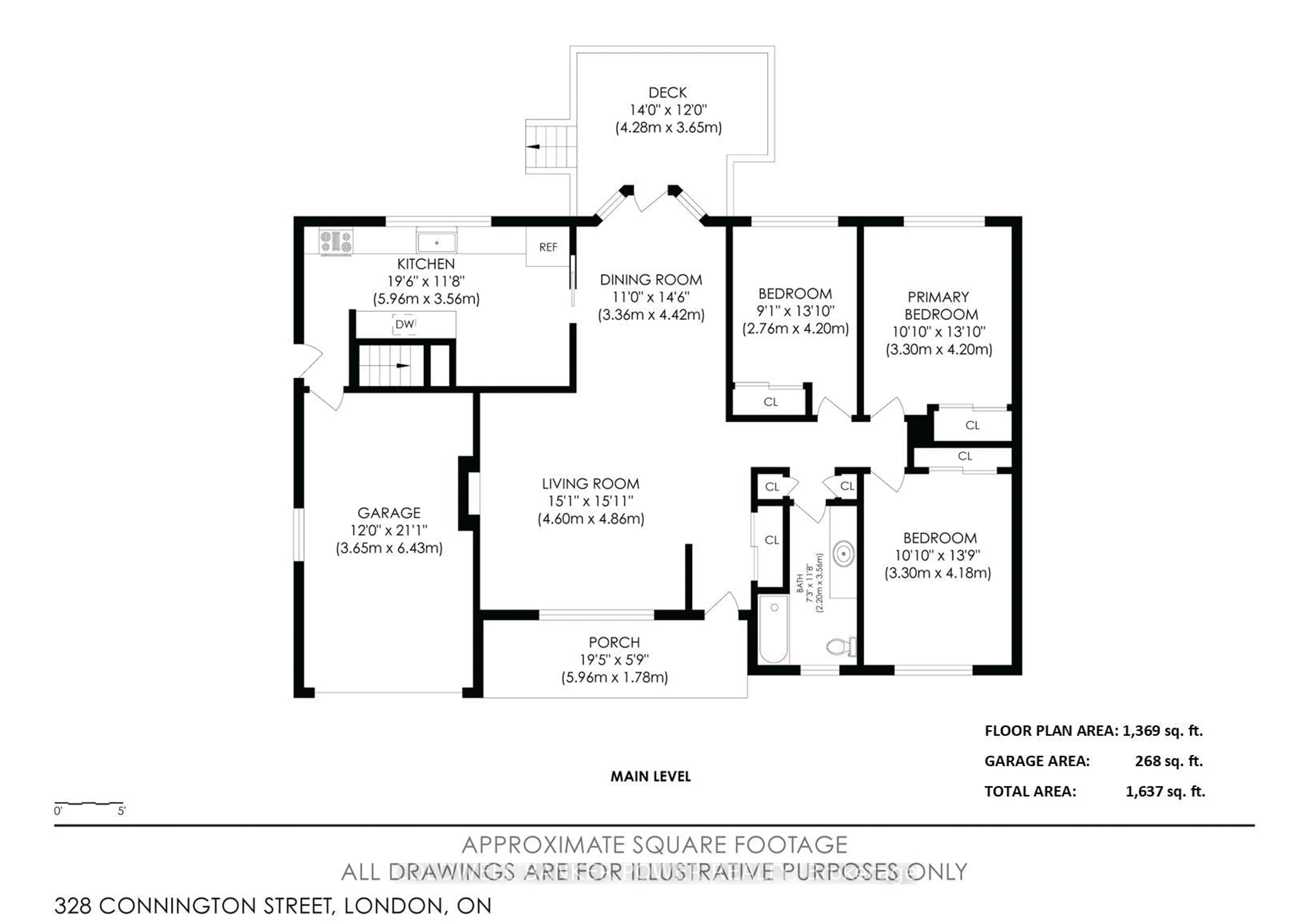 Floor plan for 328 Connington St, London South Ontario N6C 4C9