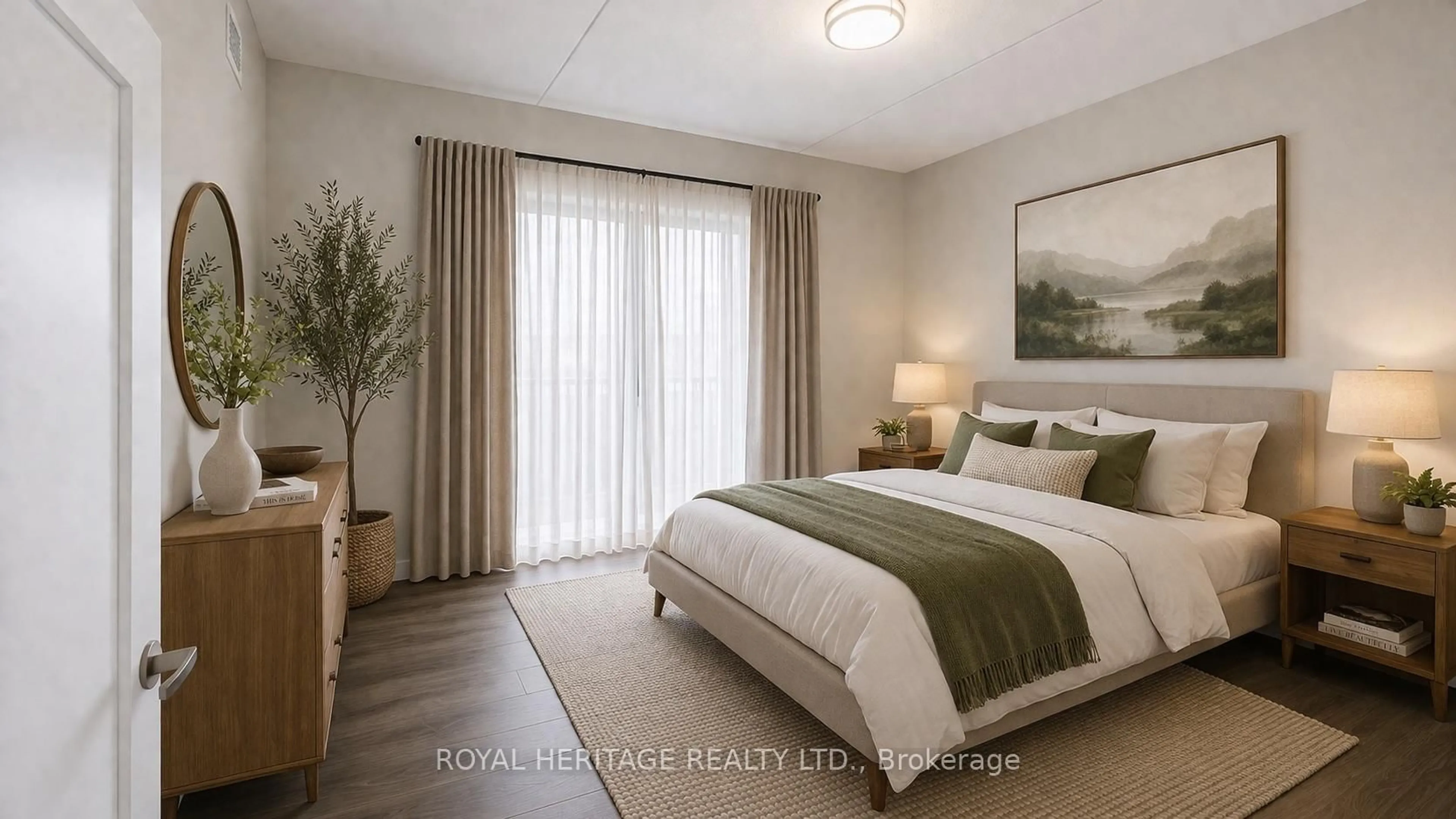 Bedroom with bed, unknown for 15 Queen St #511, Hamilton Ontario L8P 3R6