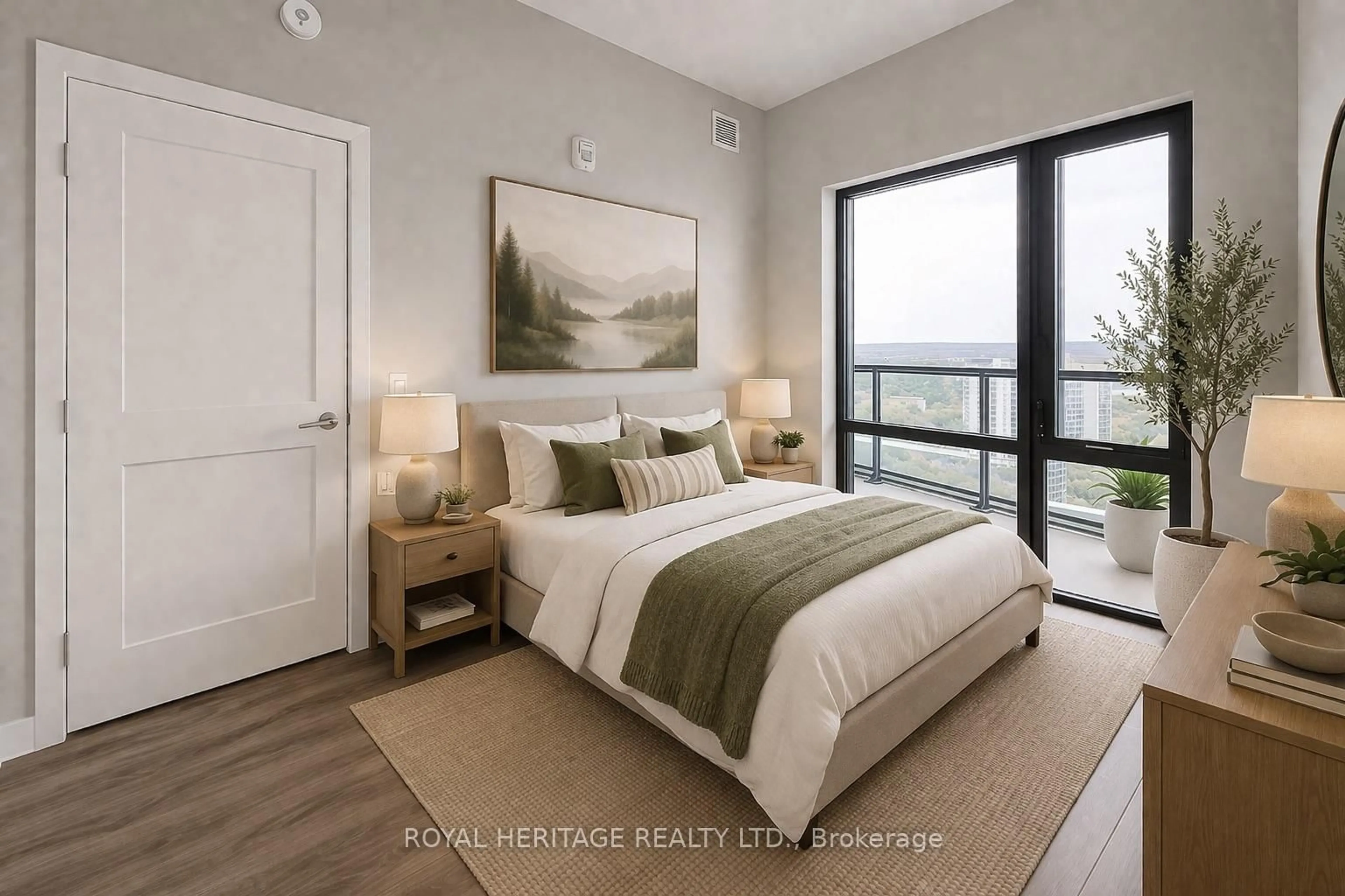 Bedroom with bed, unknown for 15 Queen St #511, Hamilton Ontario L8P 3R6