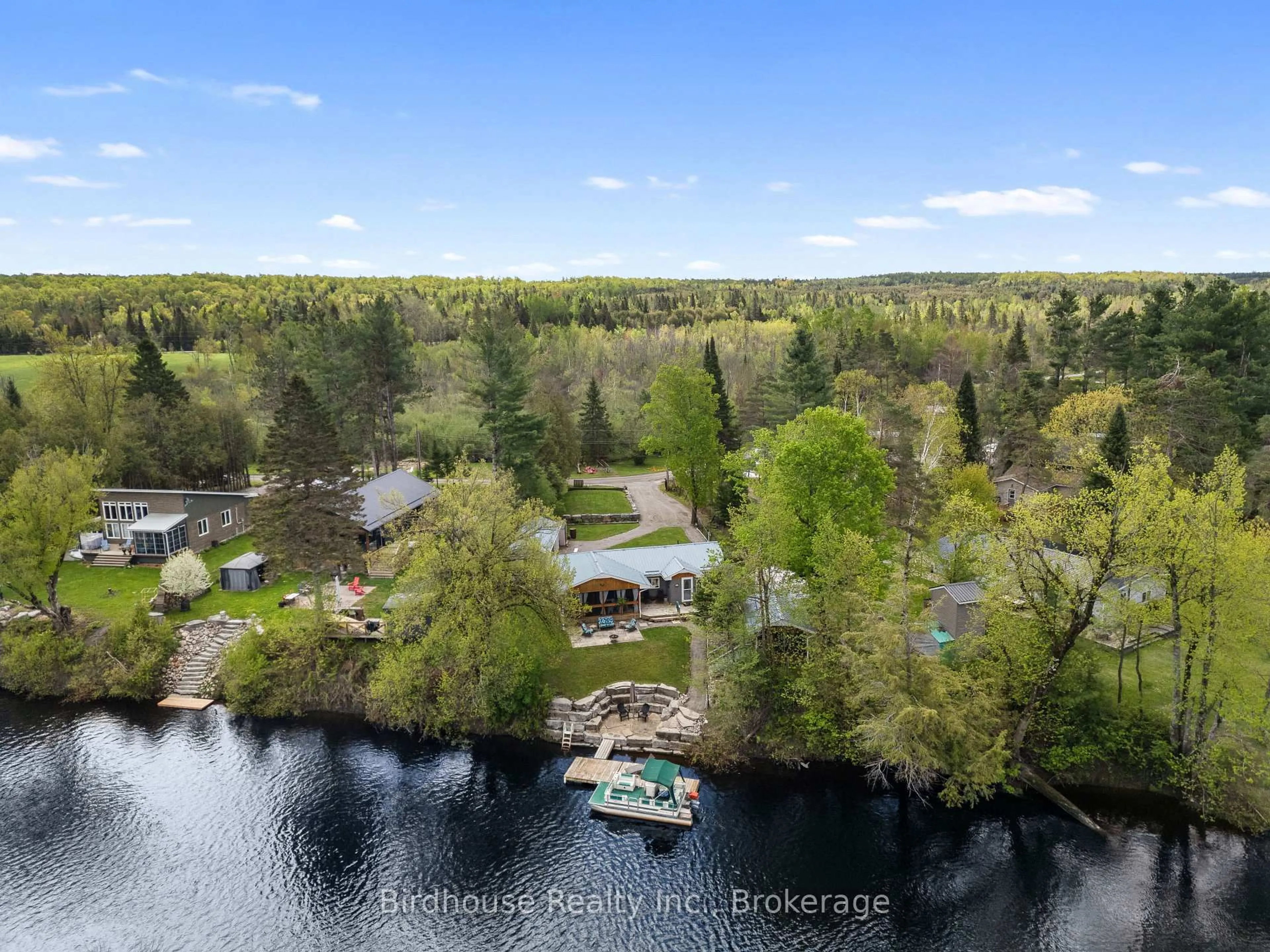 A pic from outside/outdoor area/front of a property/back of a property/a pic from drone, water/lake/river/ocean view for 57 Crooked Crt, Kawartha Lakes Ontario K0M 1C0