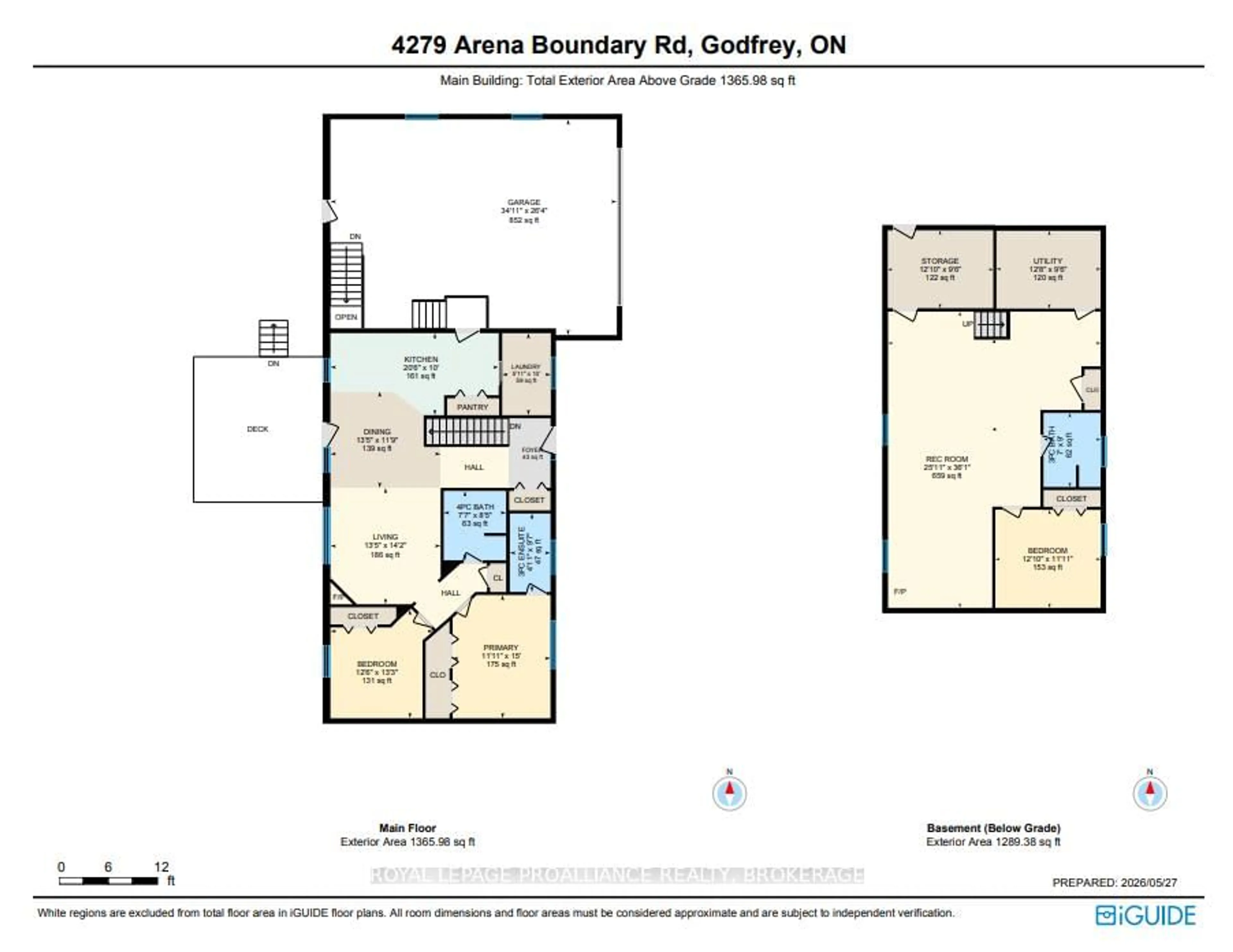 Floor plan for 4279 Arena Boundary Rd, Godfrey Ontario K0H 1T0