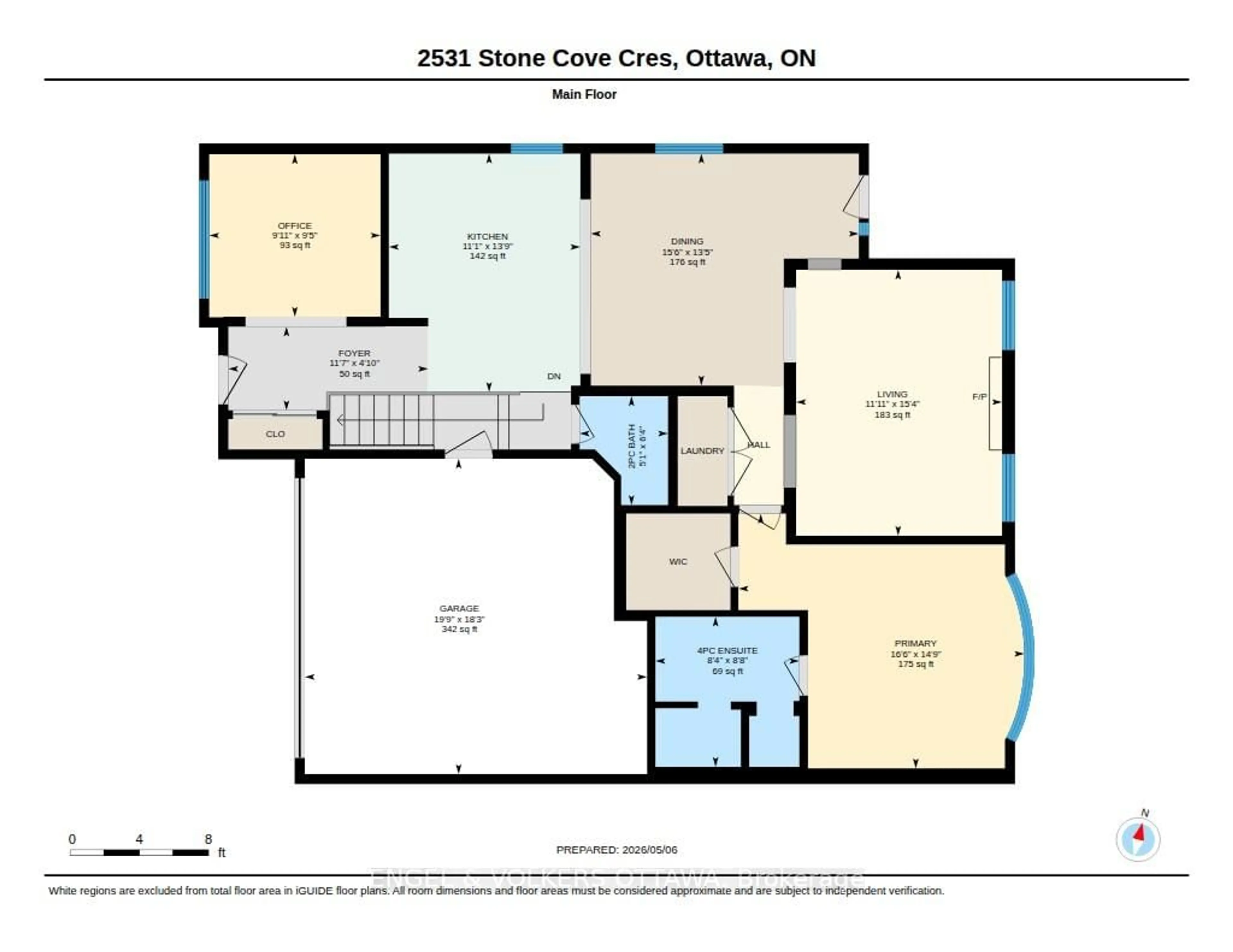 Floor plan for 2531 Stone Cove Cres, Ottawa Ontario K2J 0T2