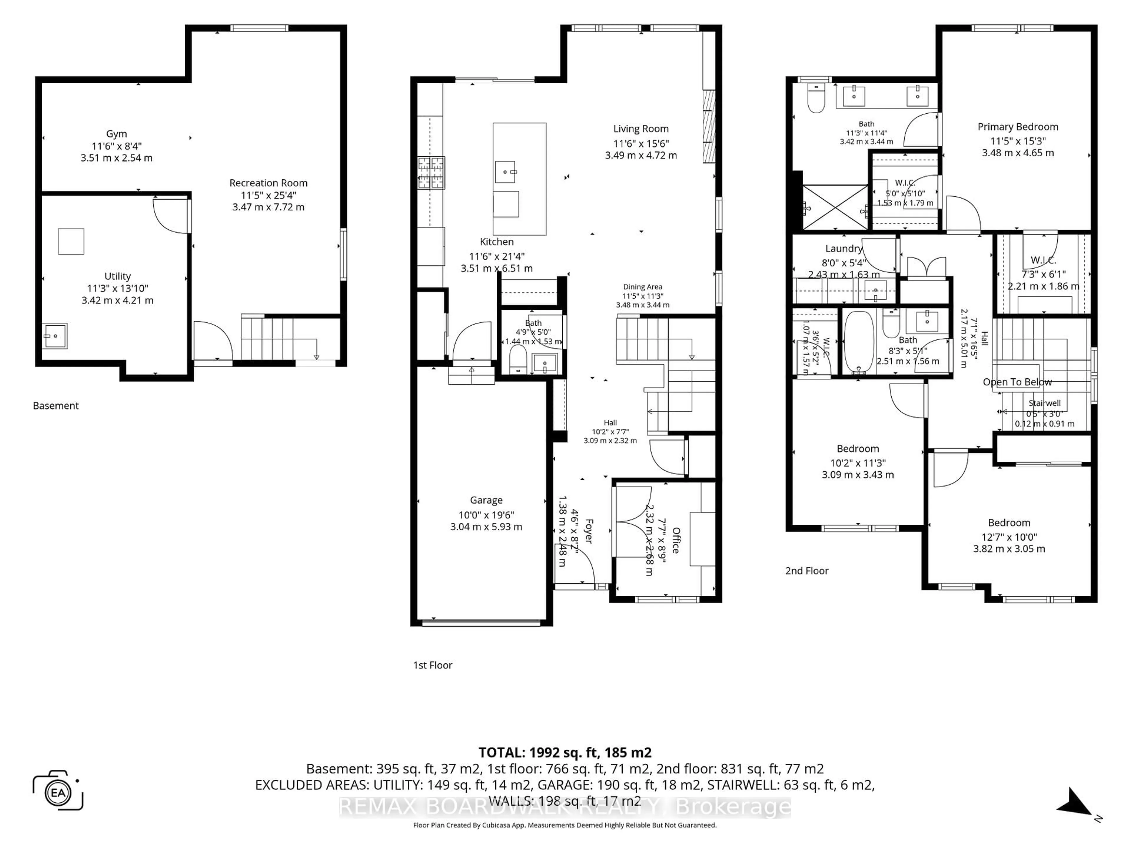 Floor plan for 332 Finial Way, Ottawa Ontario K2J 6V9