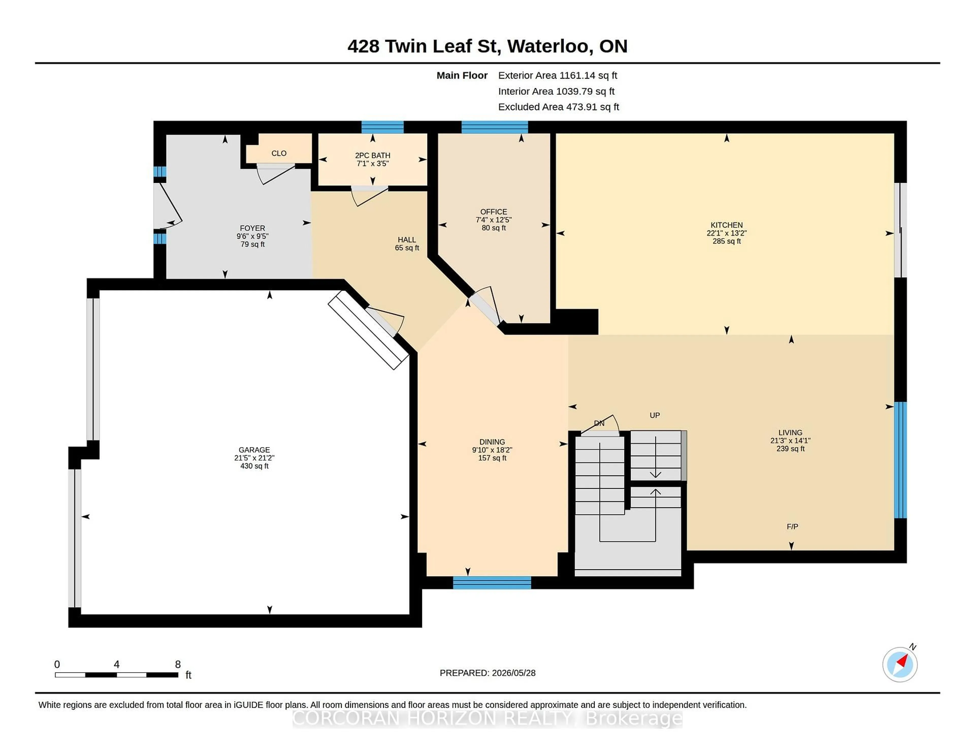 Floor plan for 428 Twinleaf St, Waterloo Ontario N2J 3Z4