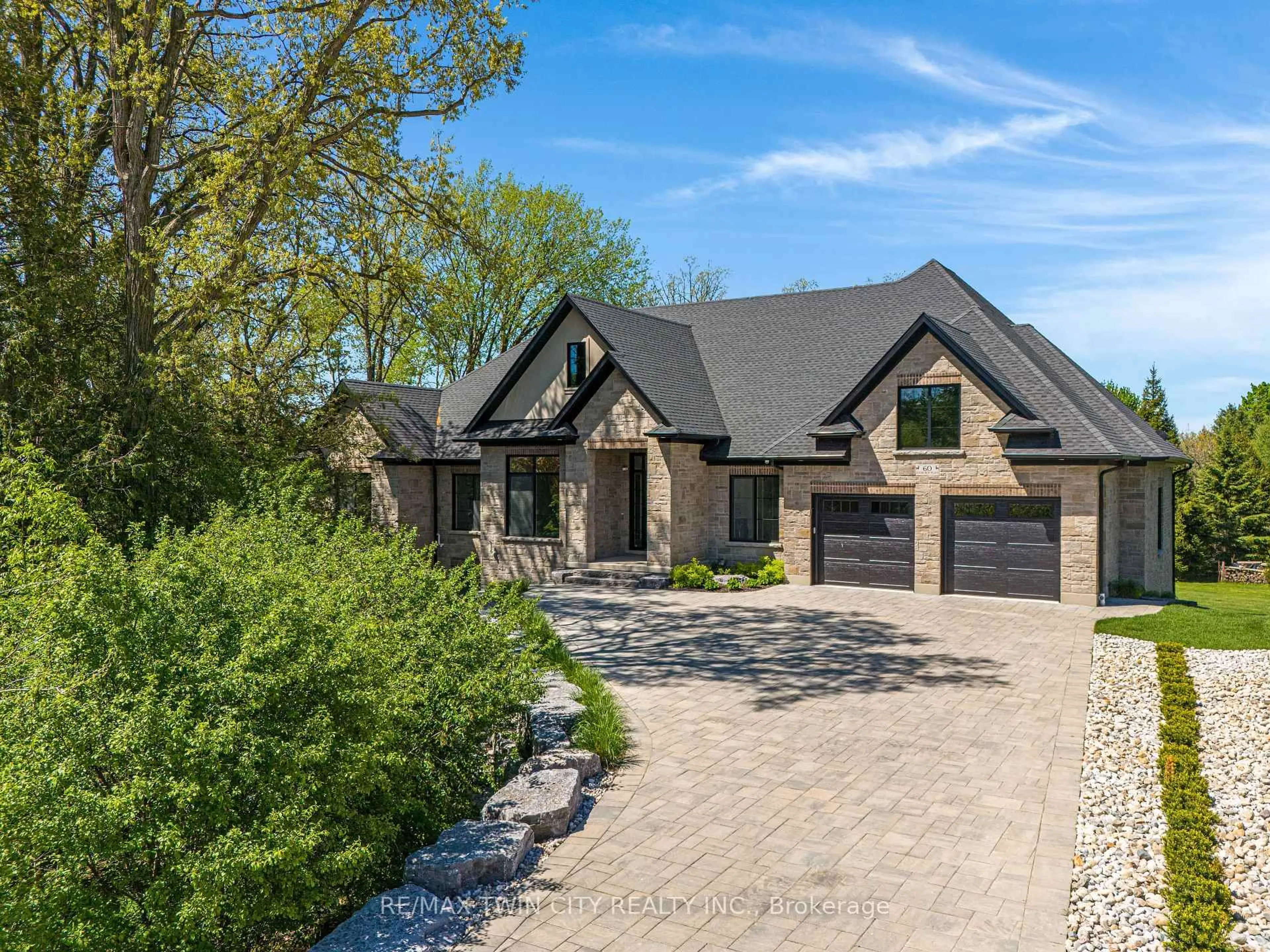 Home with brick exterior material, street for 60 River Run Pl, Woolwich Ontario N0B 1N0