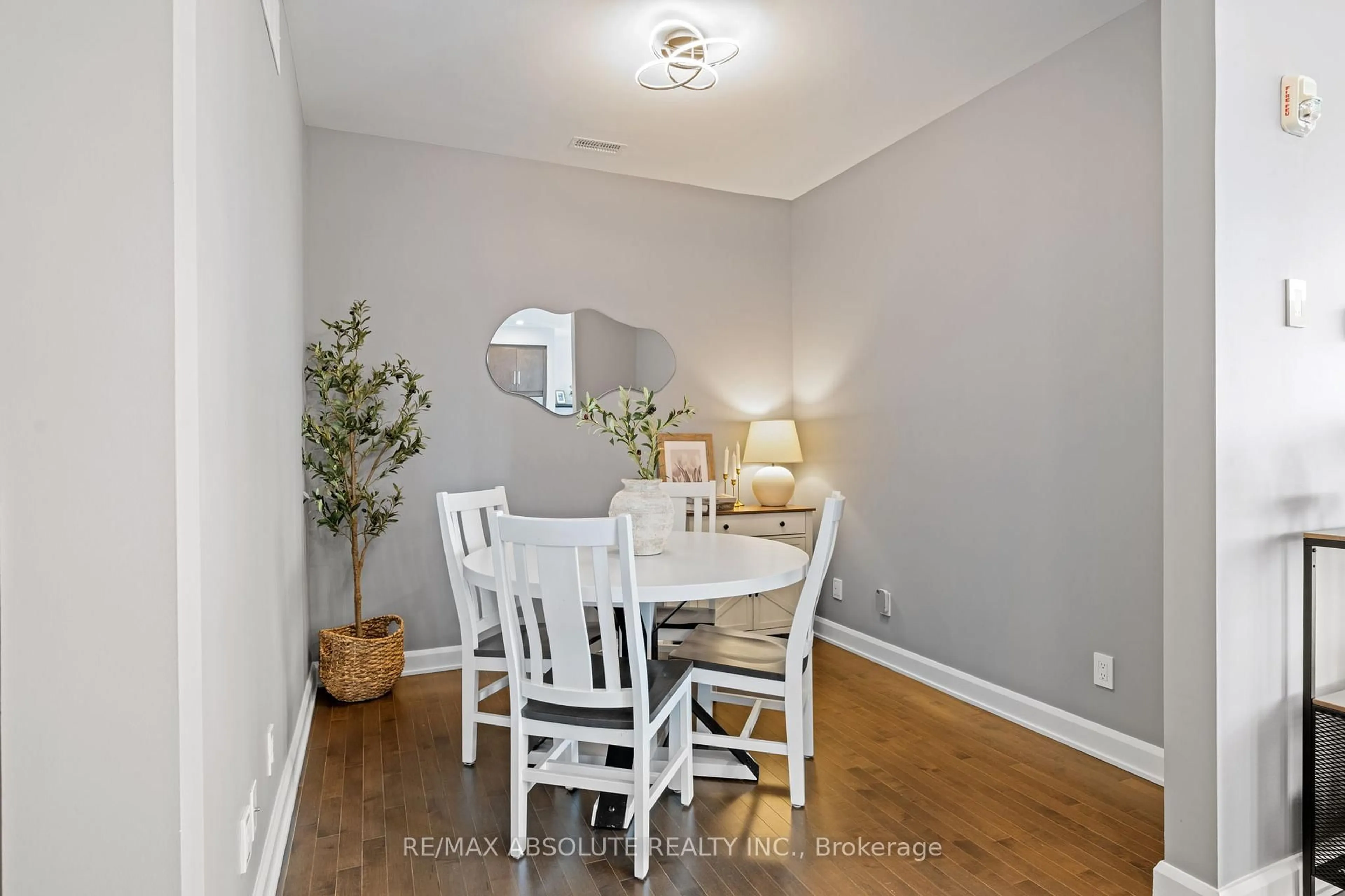 Dining room, wood/laminate floor for 170 Boundstone Way #304, Ottawa Ontario K2T 0M8