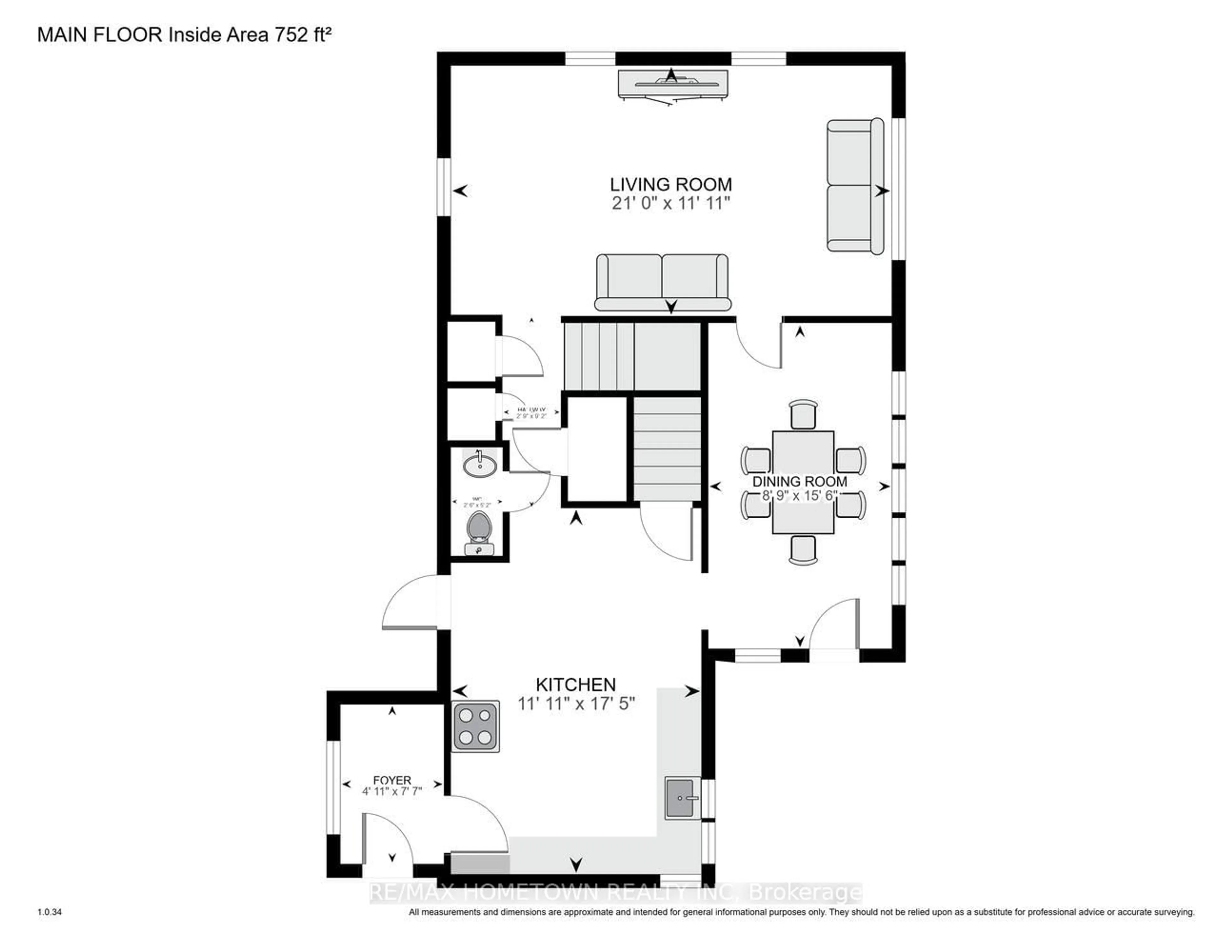 Floor plan for 40 Centre St, Brockville Ontario K6V 5S5