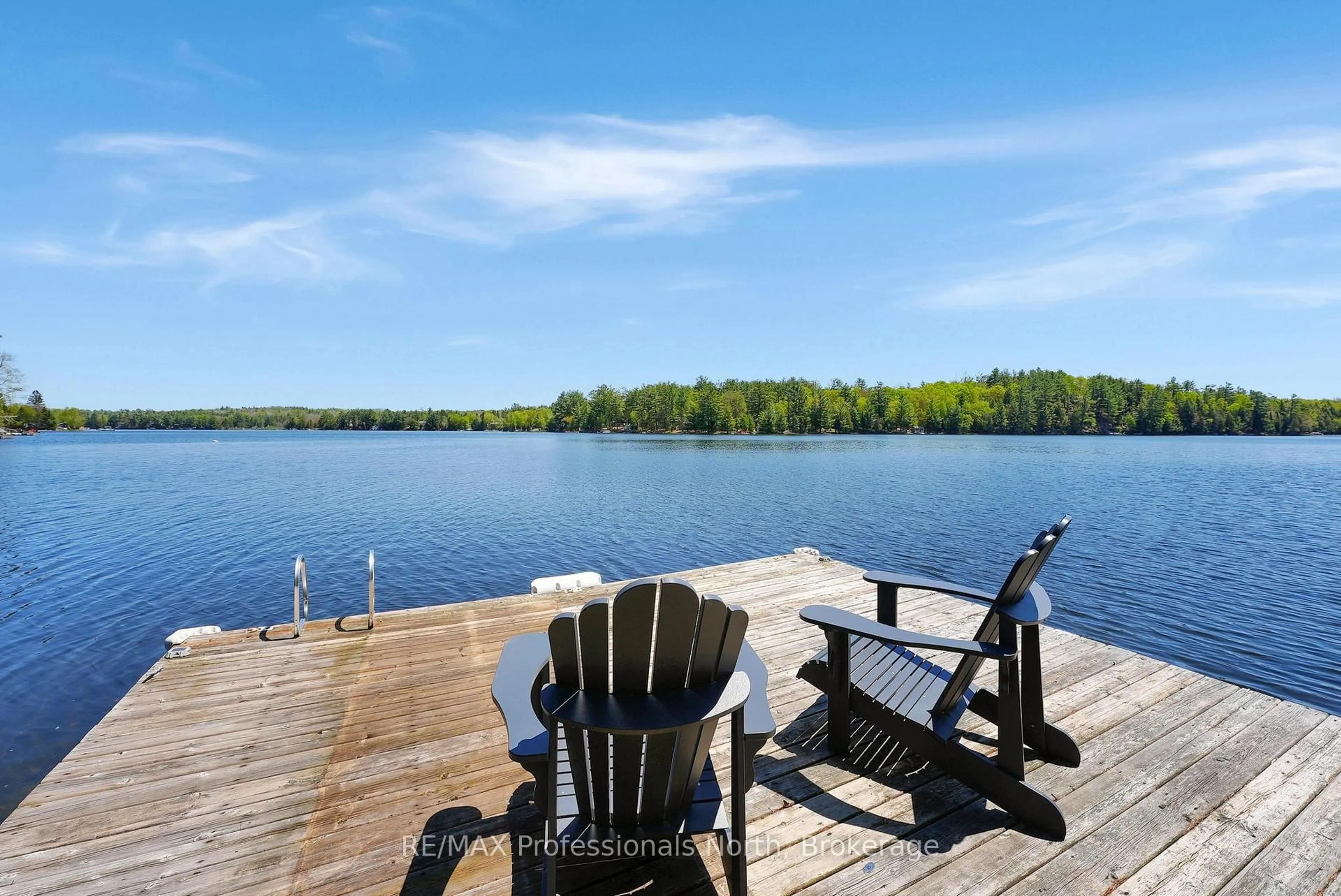 Patio, water/lake/river/ocean view for 1366 Hospitality Rd, Minden Hills Ontario K0M 2K0
