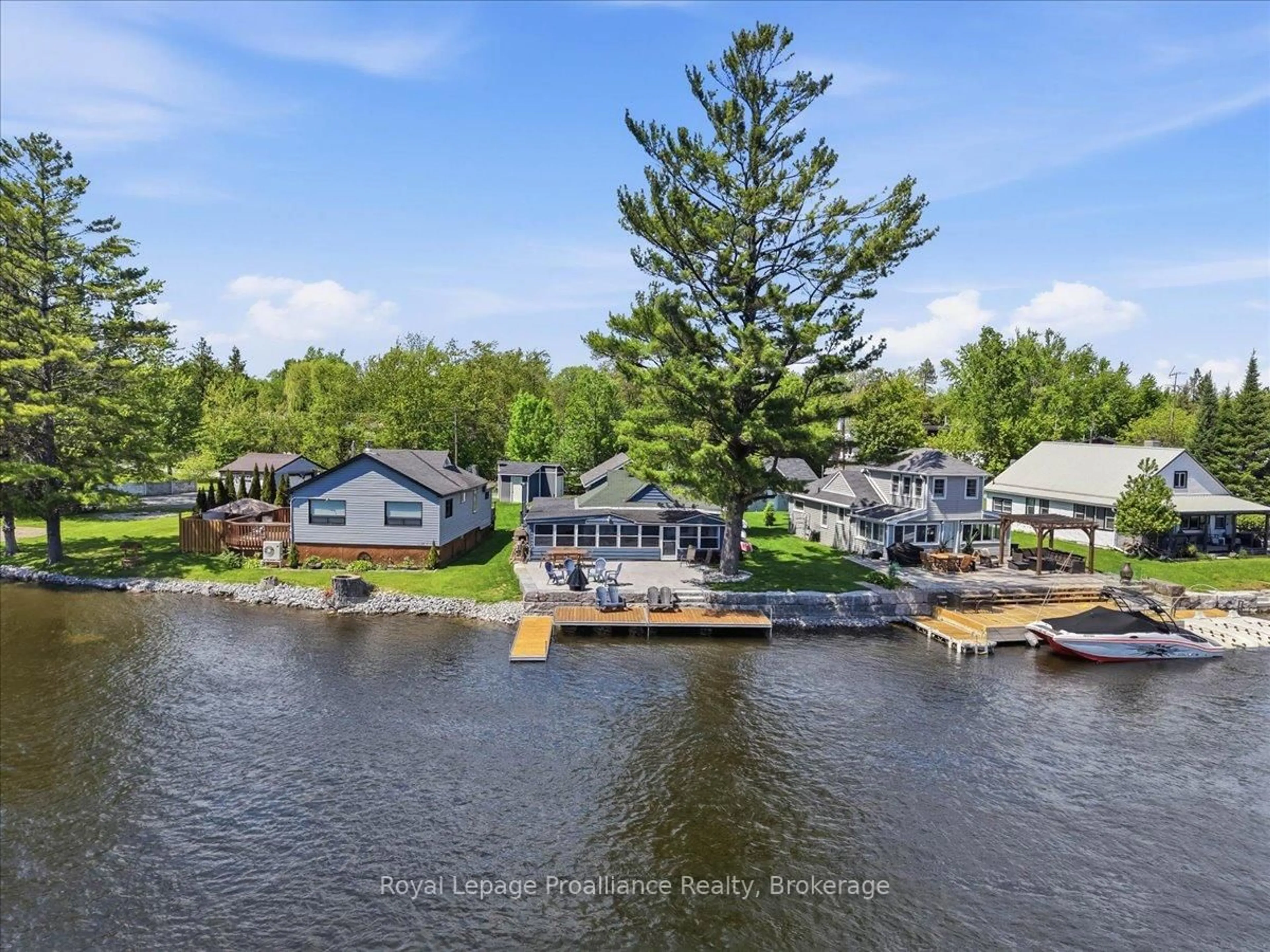 A pic from outside/outdoor area/front of a property/back of a property/a pic from drone, water/lake/river/ocean view for 63 Wight Island Rd, Trent Hills Ontario K0L 2Z0