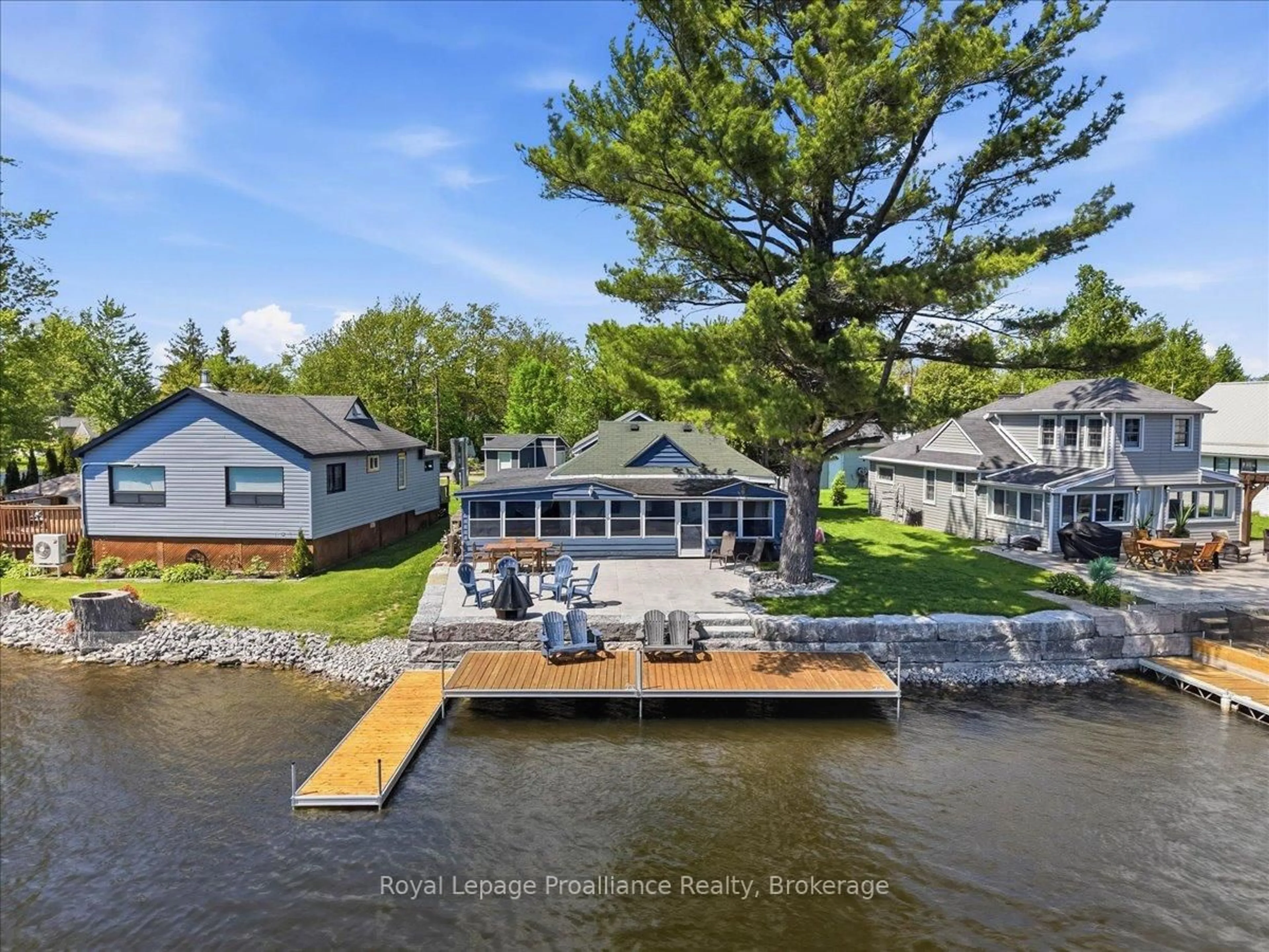 A pic from outside/outdoor area/front of a property/back of a property/a pic from drone, water/lake/river/ocean view for 63 Wight Island Rd, Trent Hills Ontario K0L 2Z0