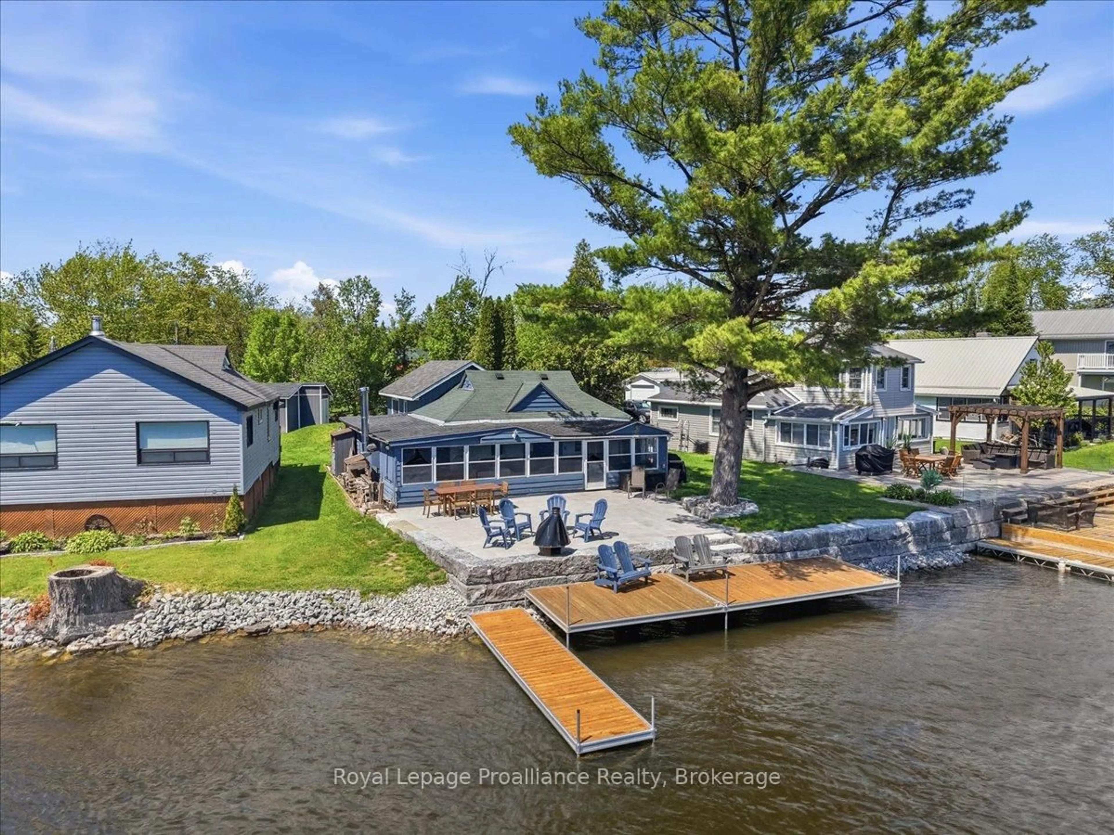 A pic from outside/outdoor area/front of a property/back of a property/a pic from drone, water/lake/river/ocean view for 63 Wight Island Rd, Trent Hills Ontario K0L 2Z0