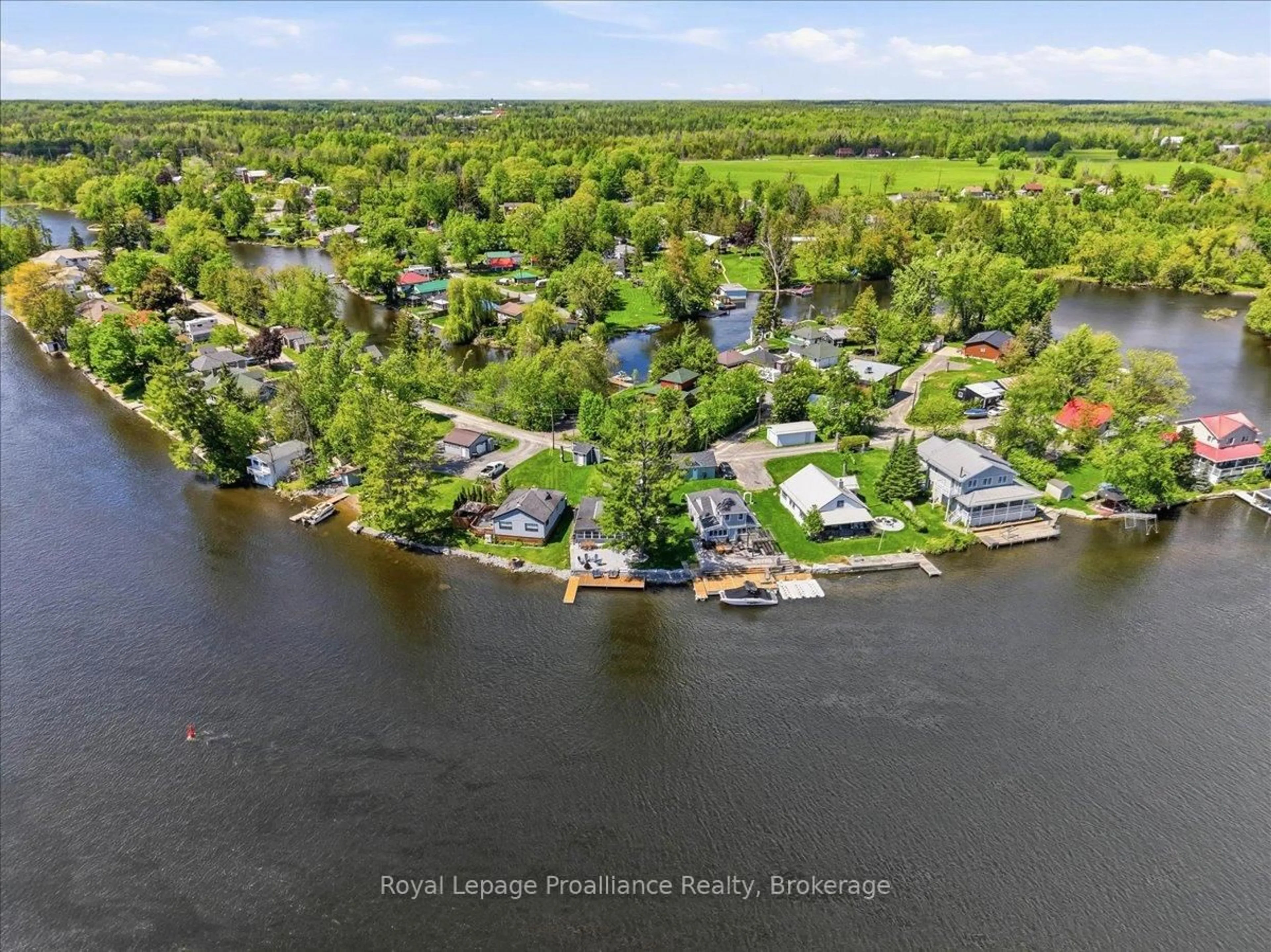 A pic from outside/outdoor area/front of a property/back of a property/a pic from drone, water/lake/river/ocean view for 63 Wight Island Rd, Trent Hills Ontario K0L 2Z0