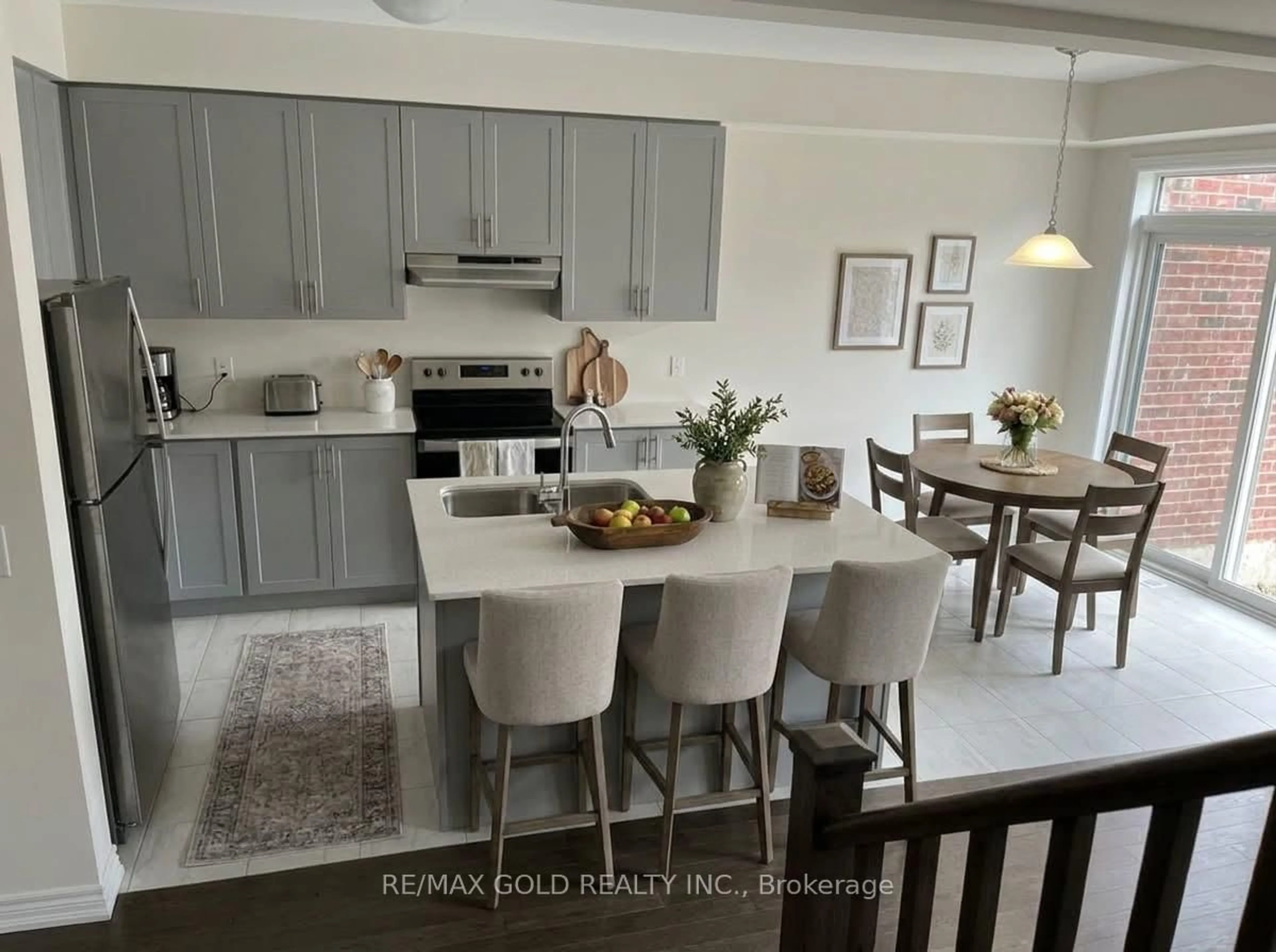 Open concept kitchen, ceramic/tile floor for 90 Grassbourne Ave, Kitchener Ontario N2R 0S5