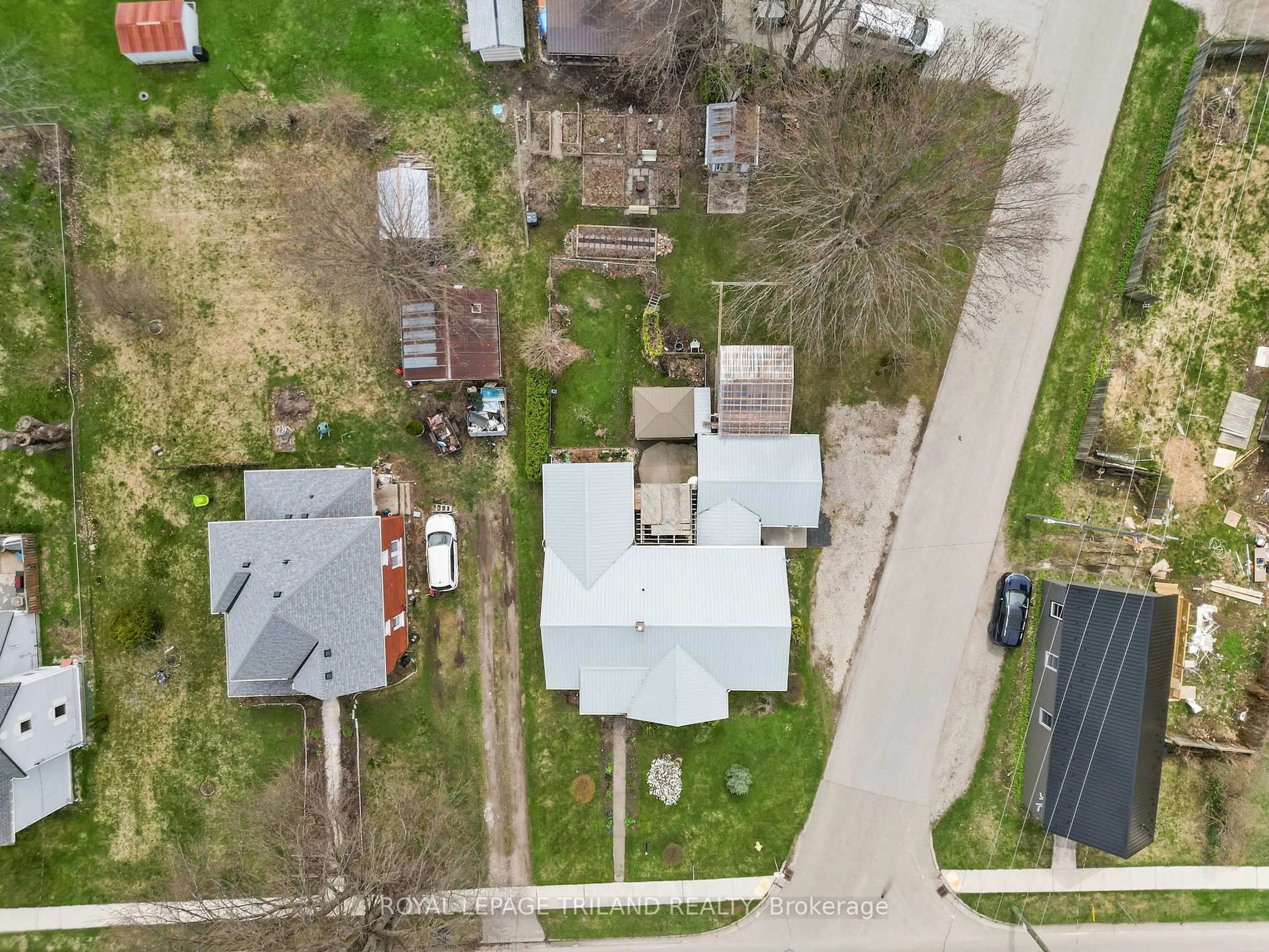 A pic from outside/outdoor area/front of a property/back of a property/a pic from drone, street for 22929 Hagerty Rd, Newbury Ontario N0L 1Z0
