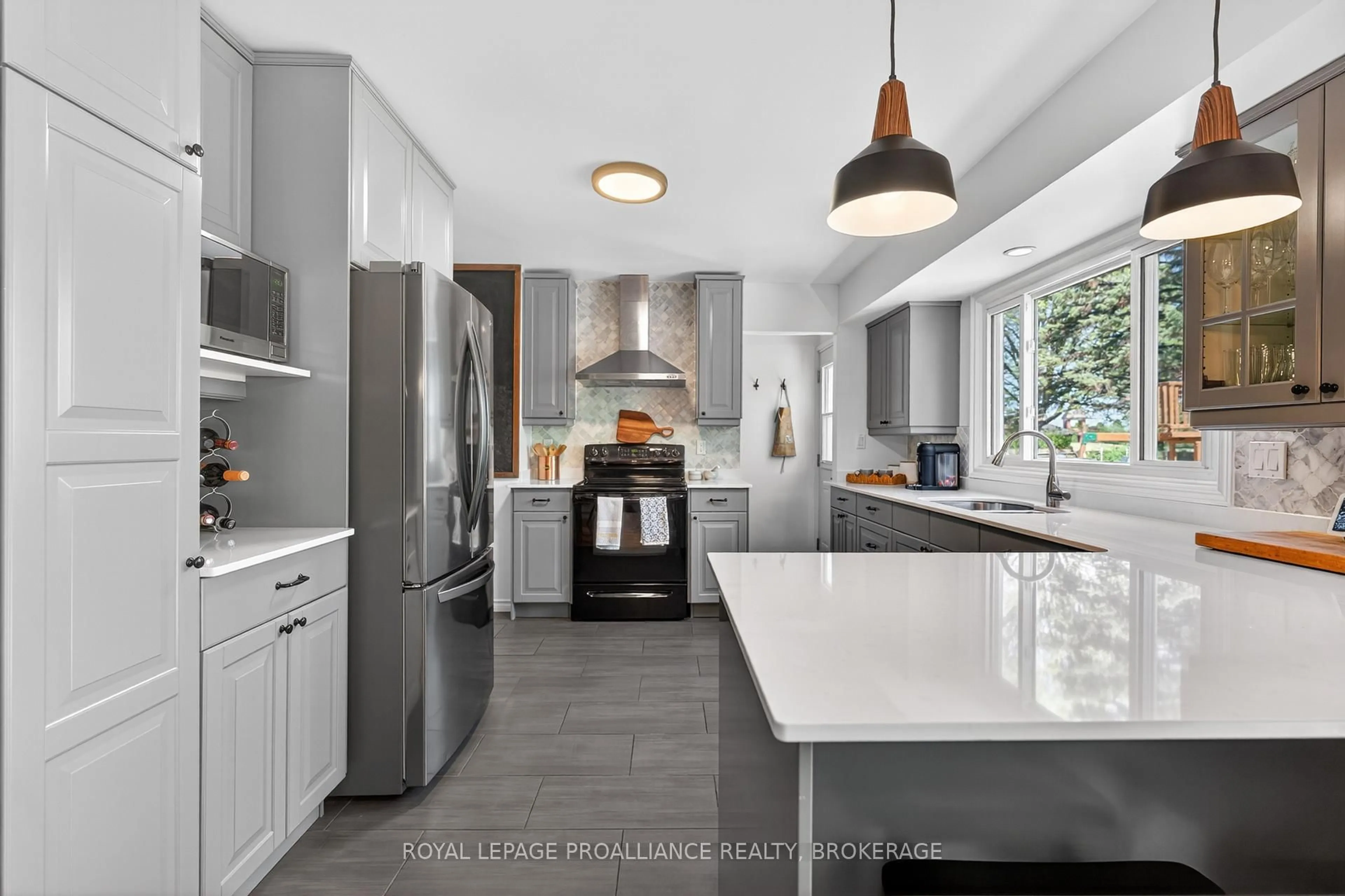 Contemporary kitchen, ceramic/tile floor for 800 Allum Ave, Kingston Ontario K7M 7A1