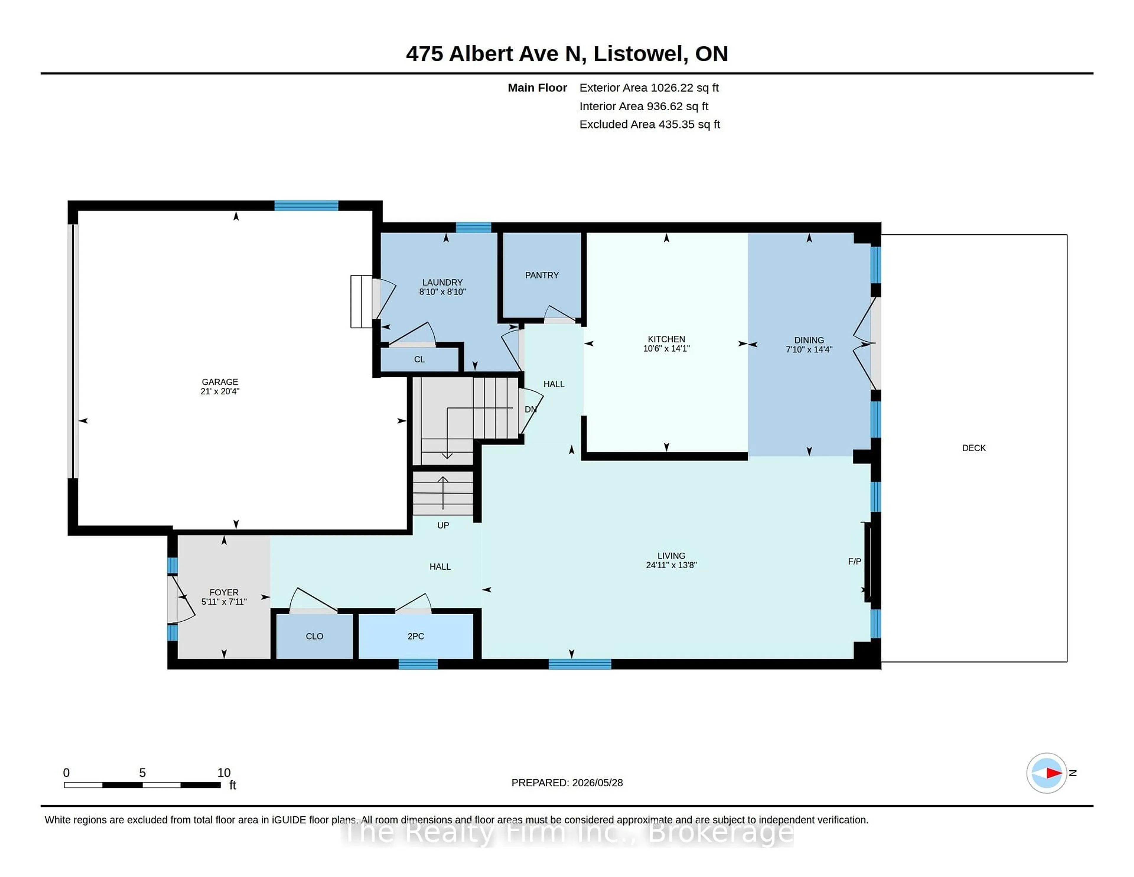 Floor plan for 475 Albert Ave, North Perth Ontario N4W 1V2