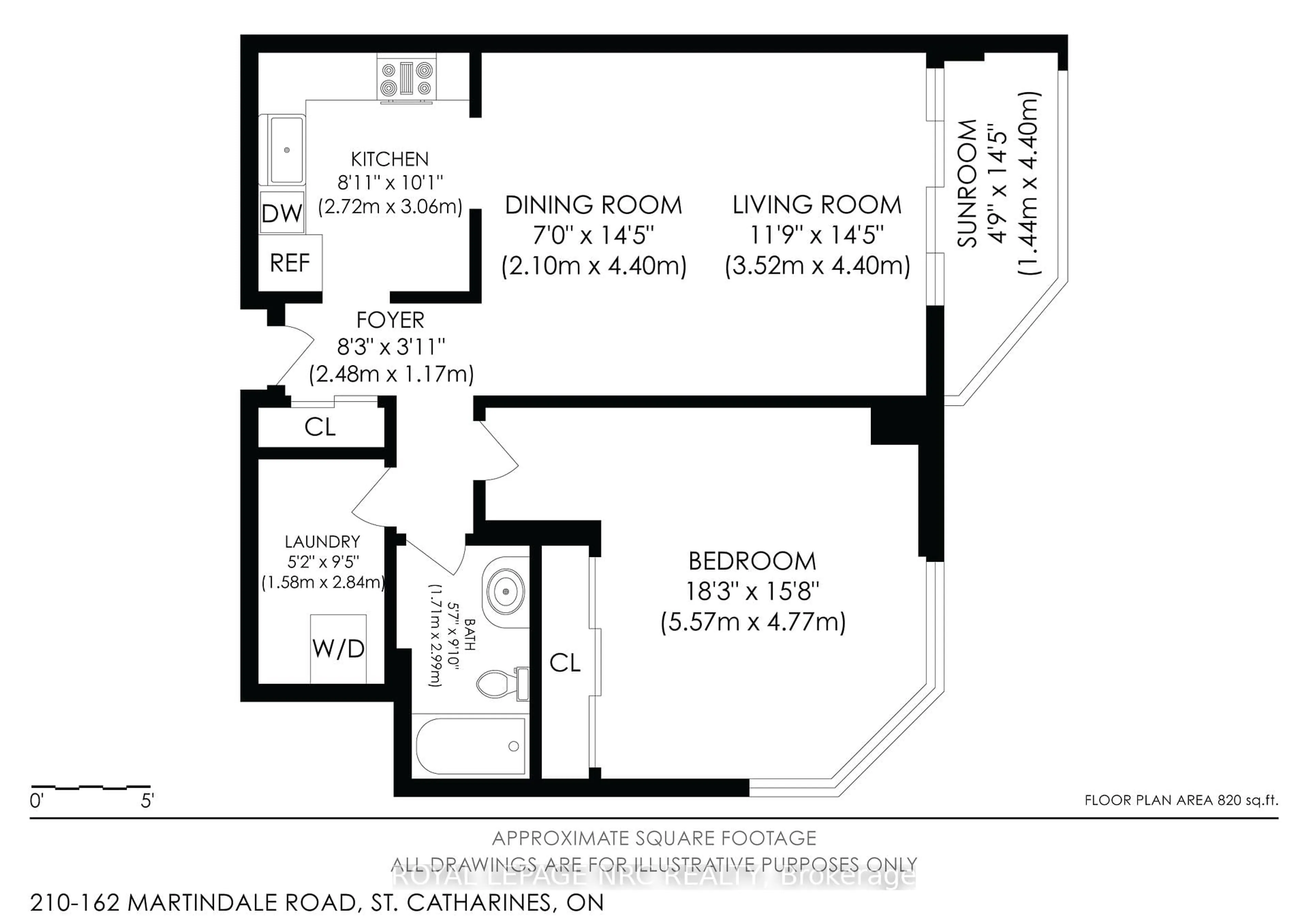 Floor plan for 162 Martindale Rd #210, St. Catharines Ontario L2S 3S4