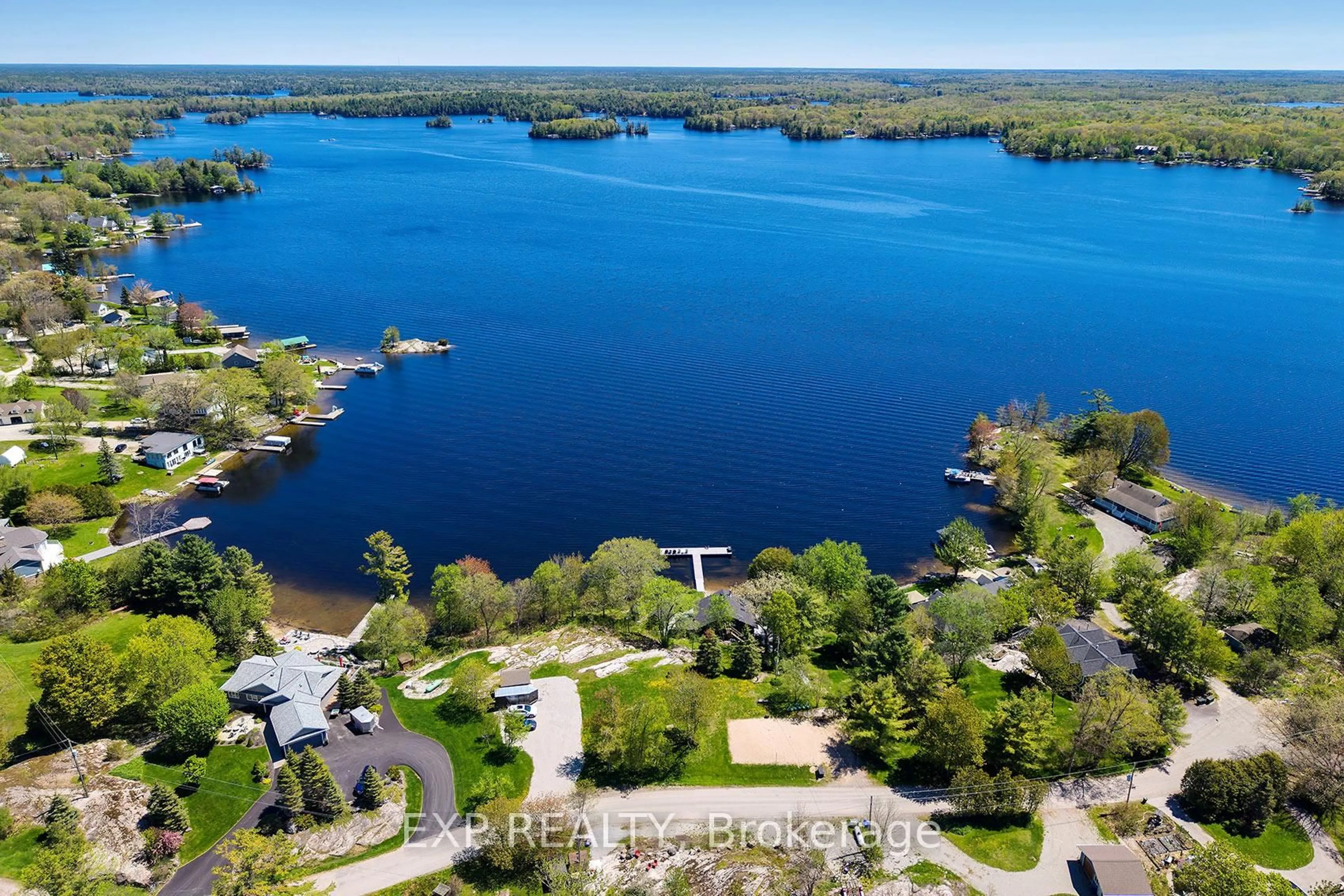 A pic from outside/outdoor area/front of a property/back of a property/a pic from drone, water/lake/river/ocean view for 169 Lodge Rd, Georgian Bay Ontario L0K 1S0