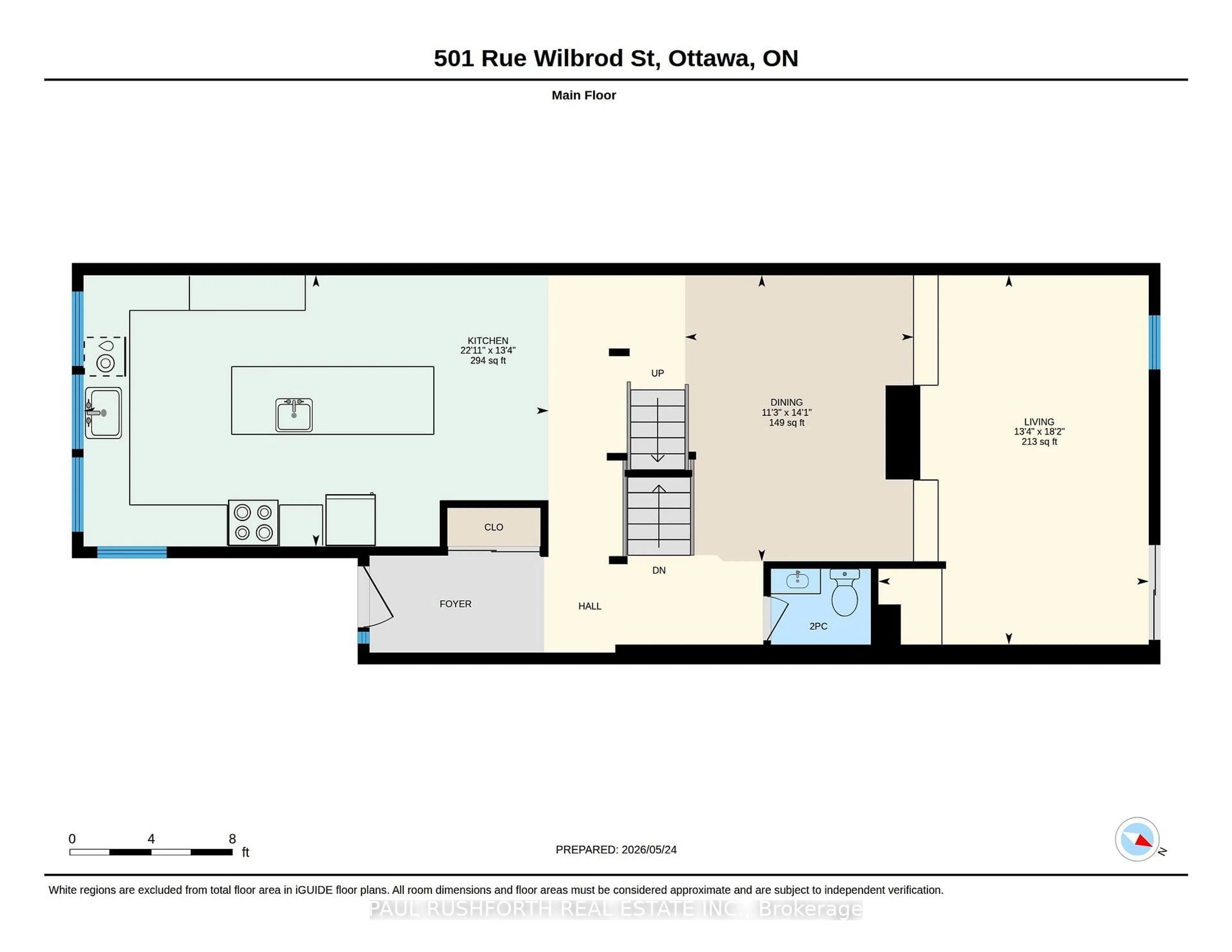 Floor plan for 501 Wilbrod St, Ottawa Ontario K1N 5R4