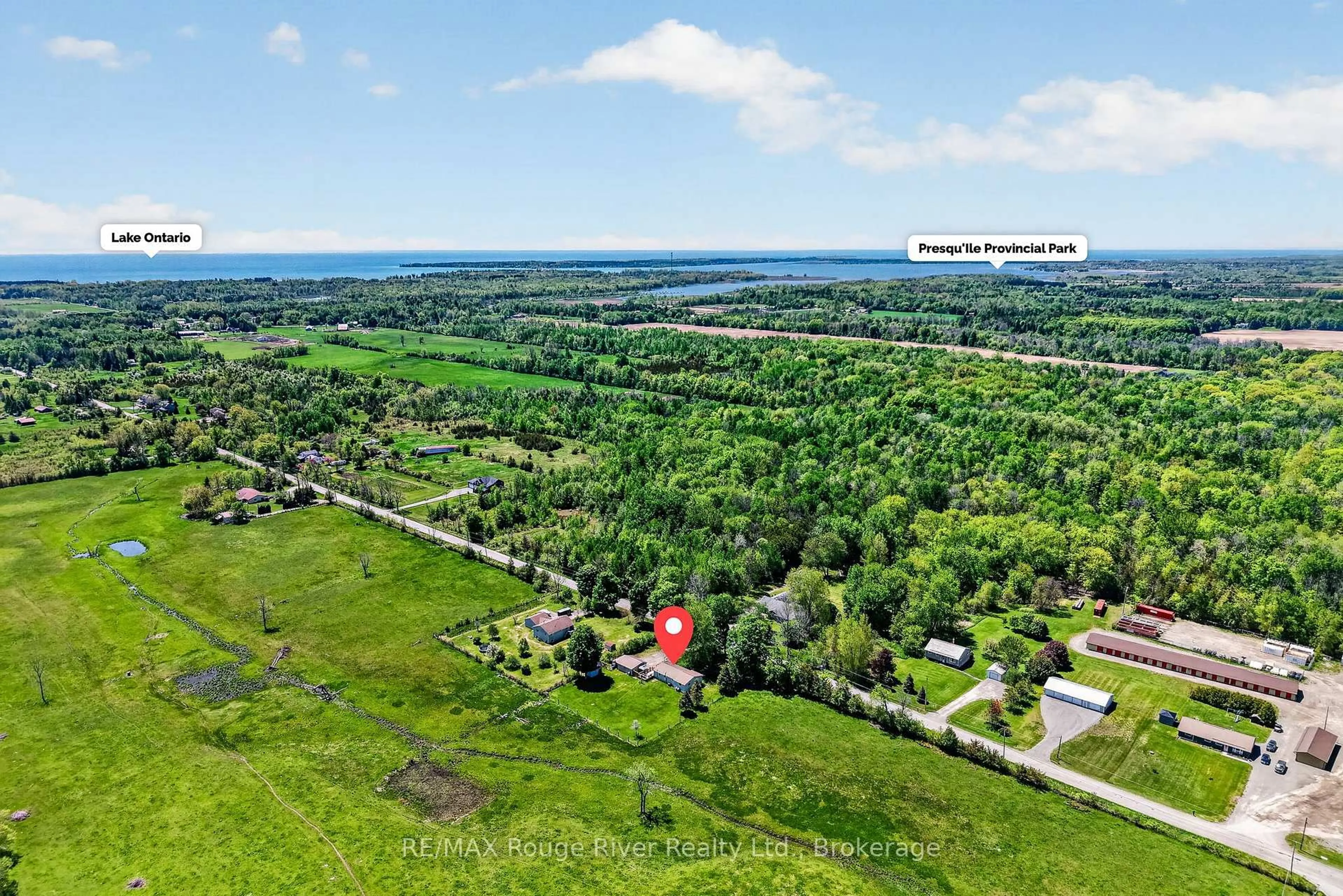 A pic from outside/outdoor area/front of a property/back of a property/a pic from drone, forest/trees view for 417 Bigford Rd, Brighton Ontario K0K 1H0