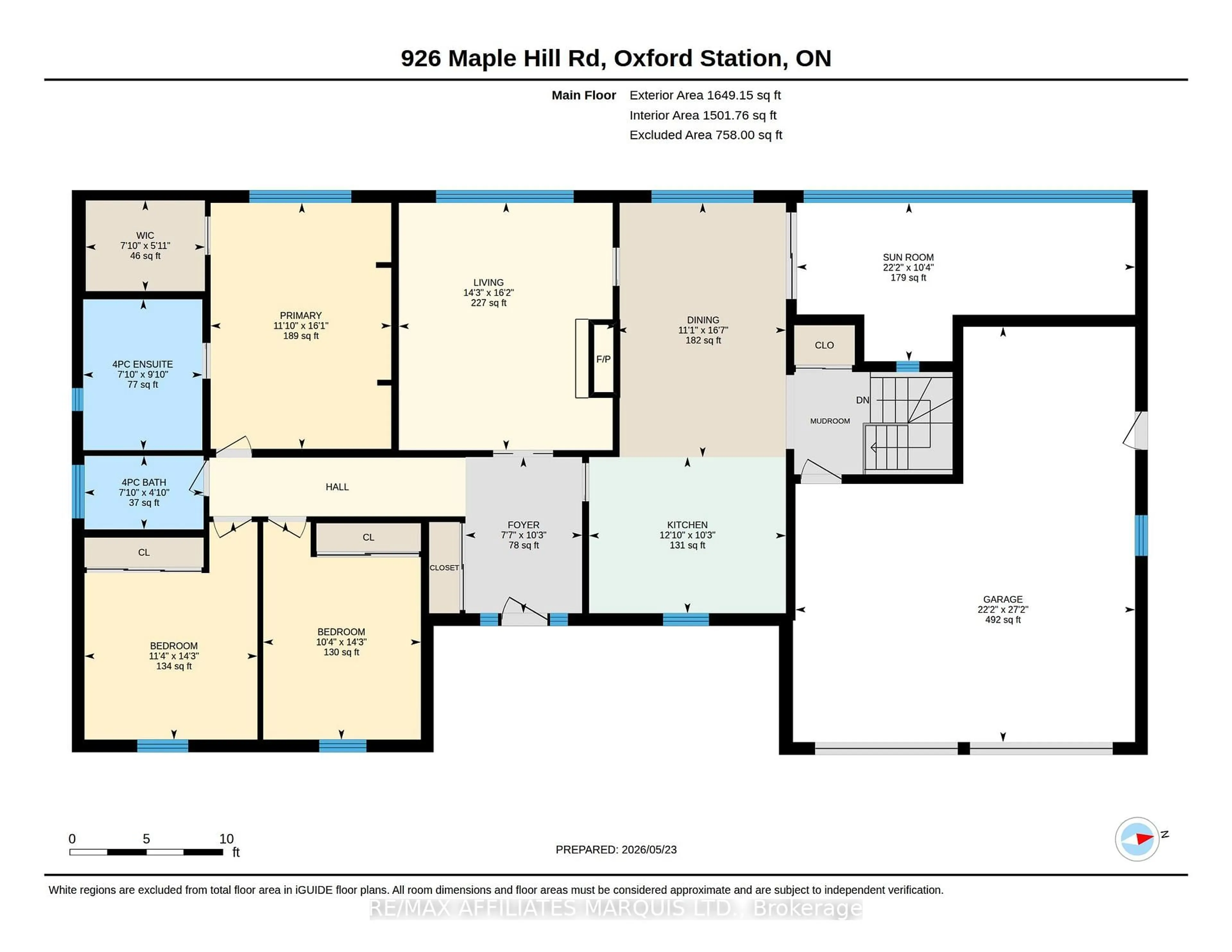 Floor plan for 926 Maple Hill Rd, North Grenville Ontario K0G 1T0