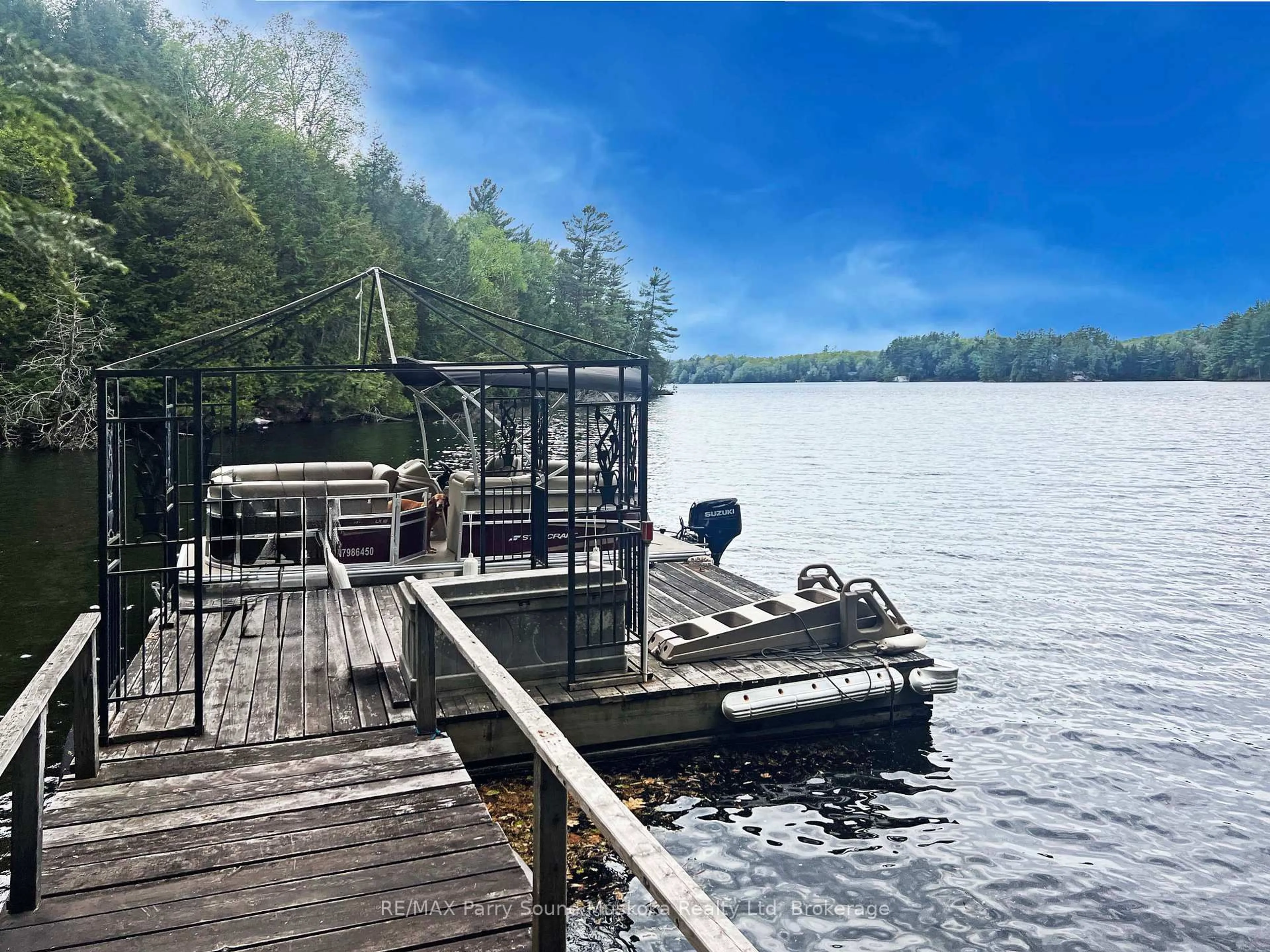 Patio, water/lake/river/ocean view for 825 Otter Lake WA 128, Seguin Ontario P2A 0B2