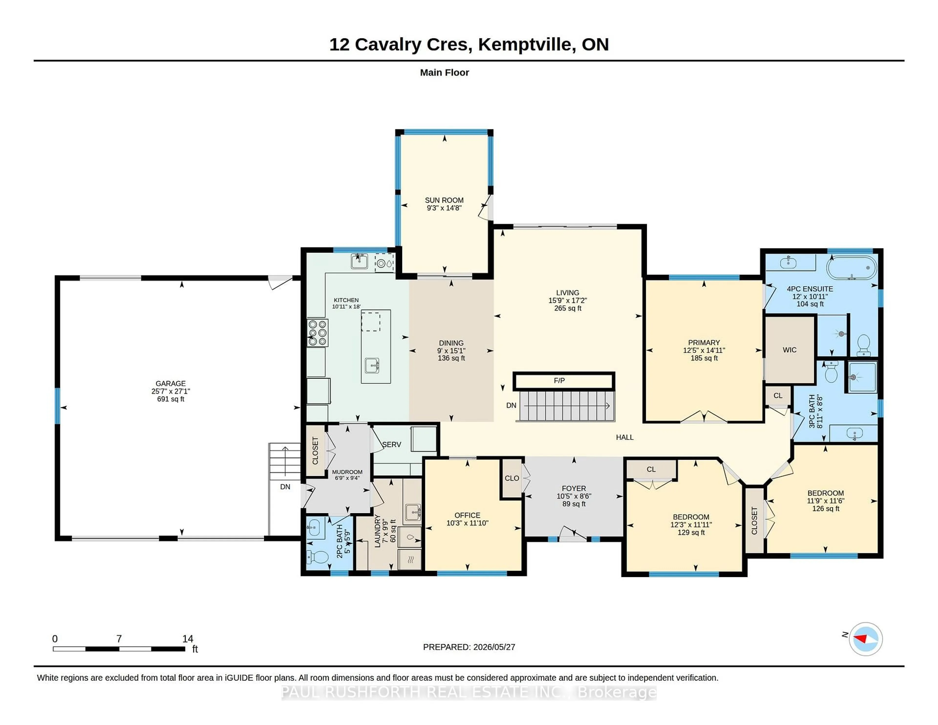 Floor plan for 12 Cavalry Cres, North Grenville Ontario K0G 1J0