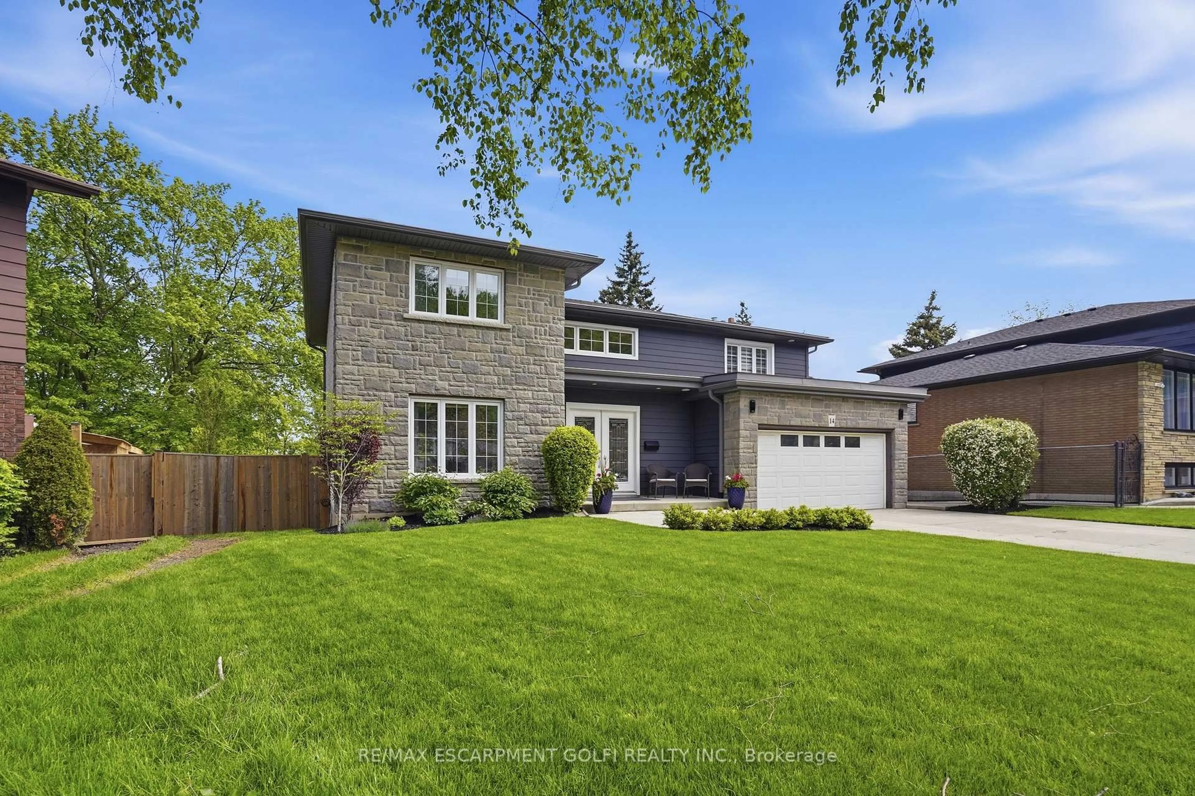 Home with brick exterior material, street for 14 Leslie Dr, Hamilton Ontario L8G 2P9