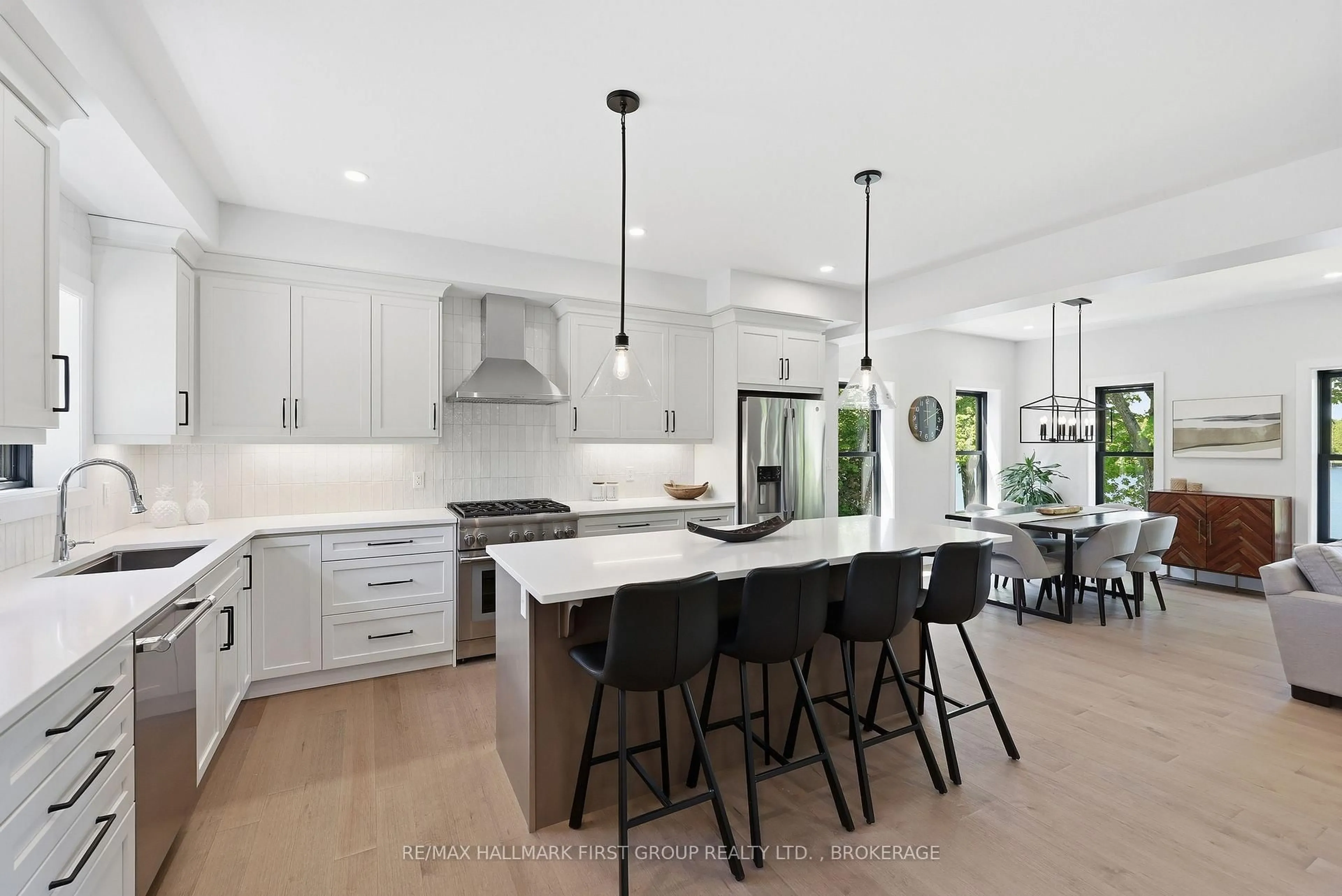 Open concept kitchen, ceramic/tile floor for 4802 Plumb Lane, Battersea Ontario K0H 1H0