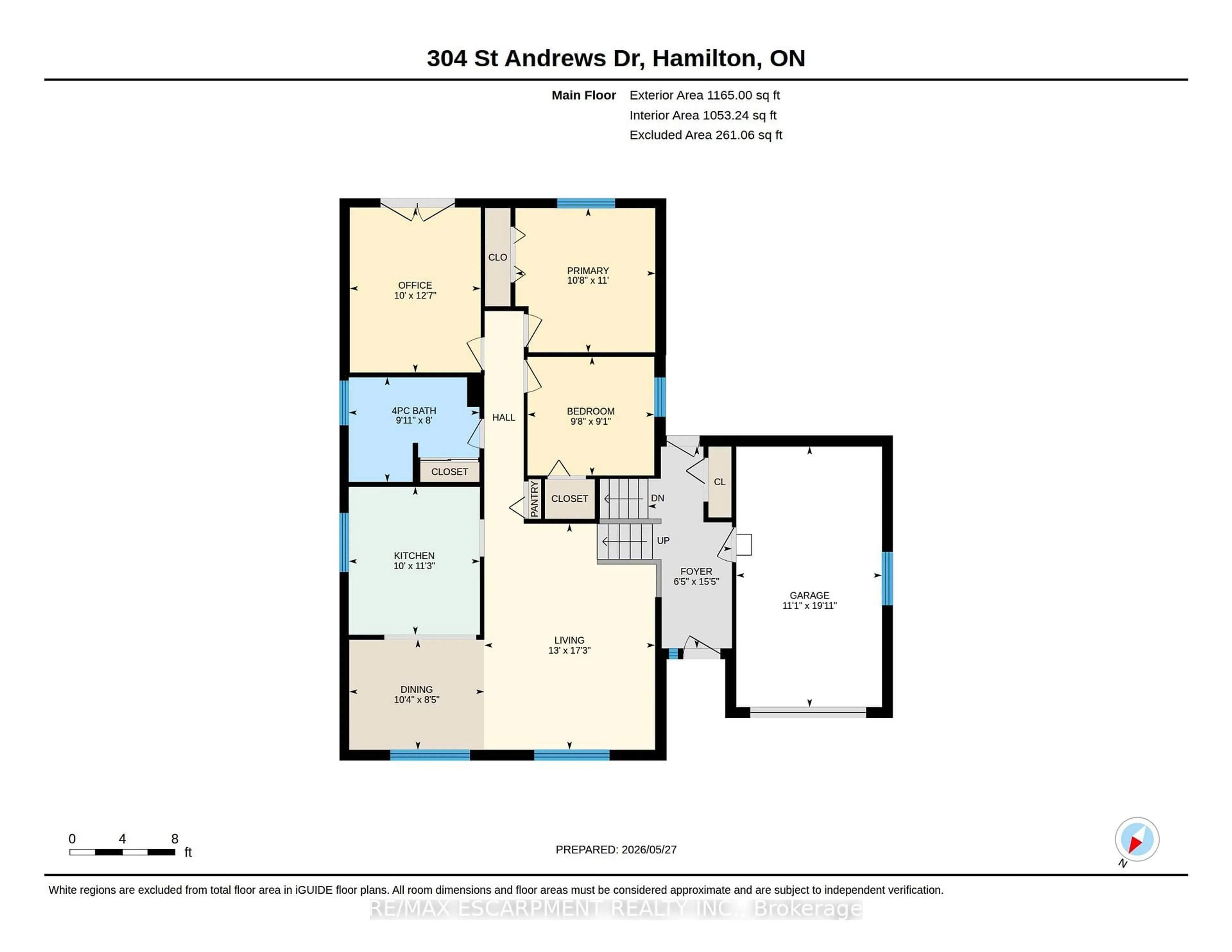 Floor plan for 304 St Andrews Dr, Hamilton Ontario L8K 5K4