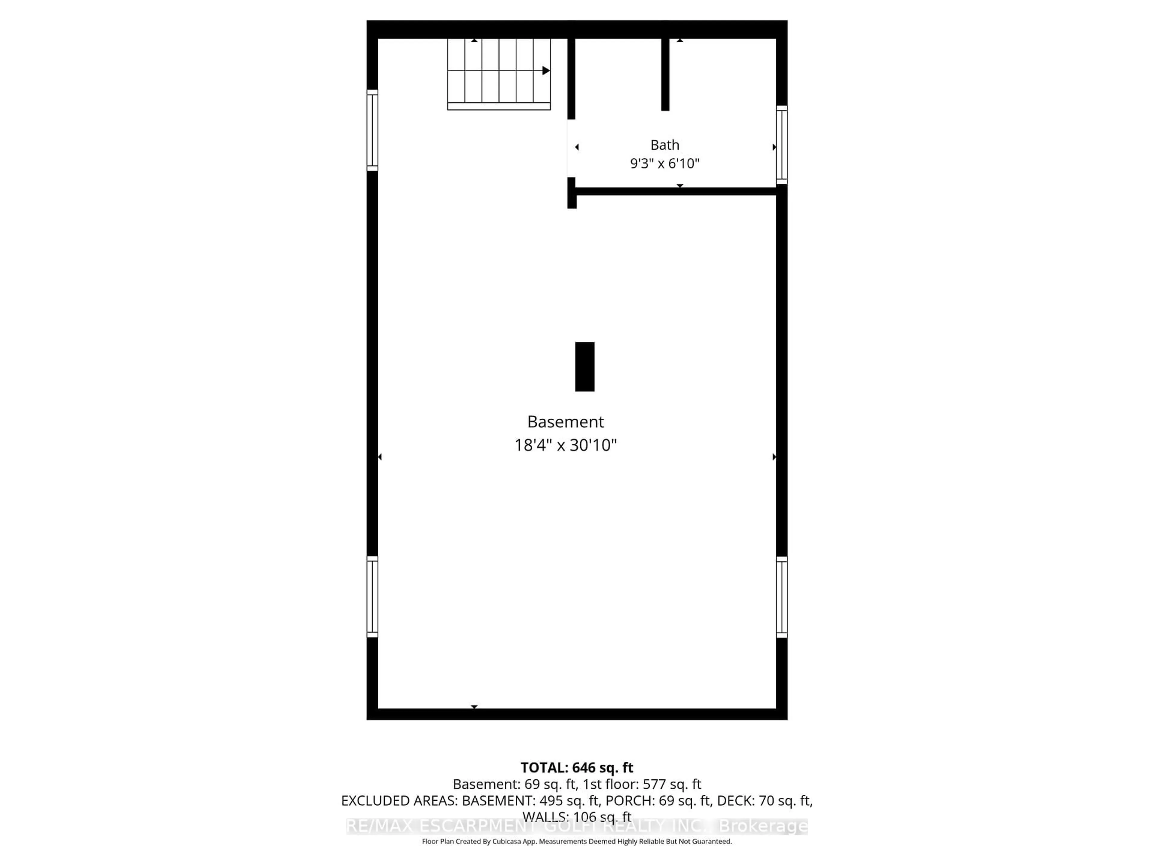 Floor plan for 491 Kenilworth Ave, Hamilton Ontario L8H 4T6