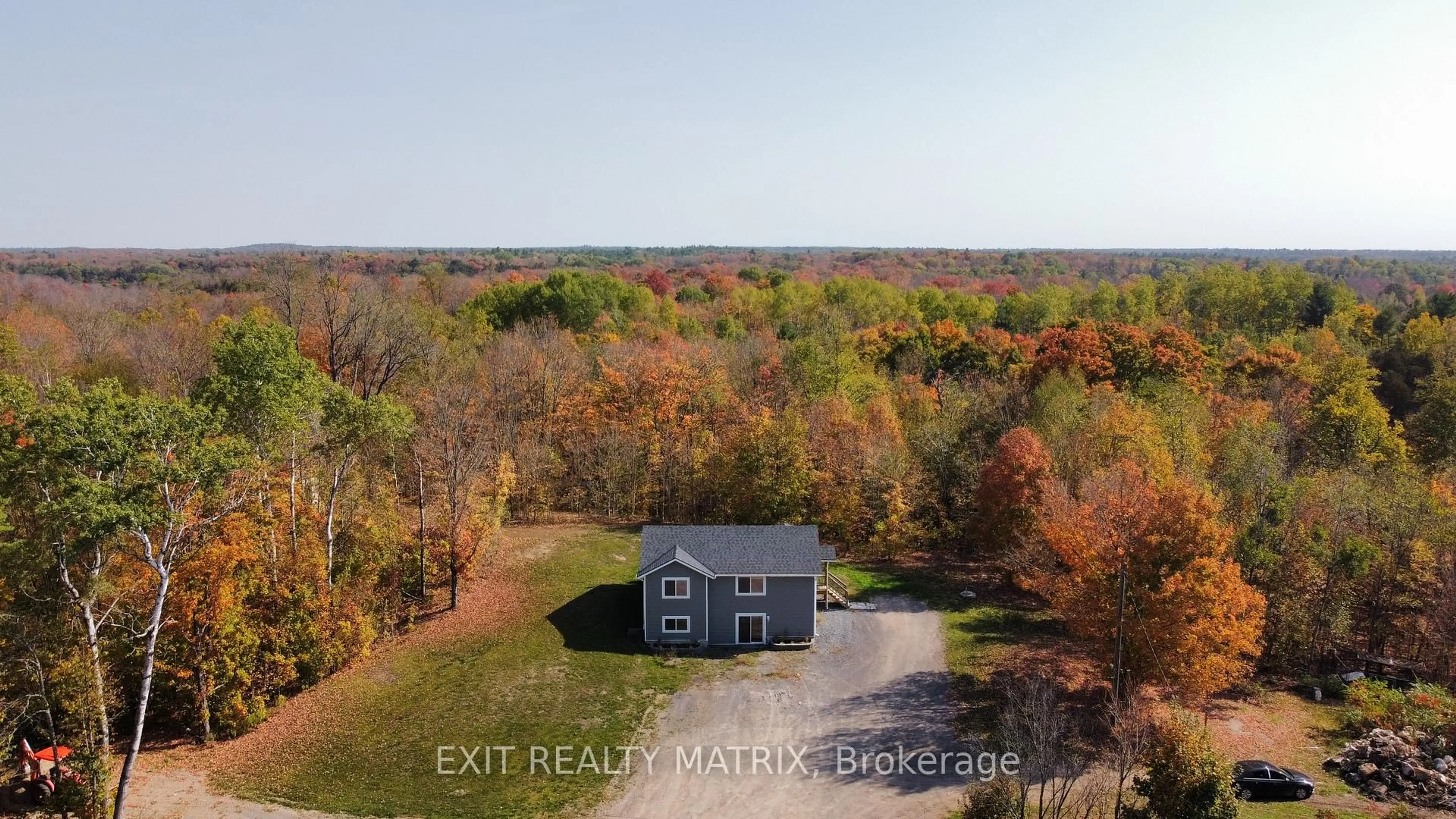 A pic from outside/outdoor area/front of a property/back of a property/a pic from drone, water/lake/river/ocean view for 1424 Bull Lake Rd, Arden Ontario K0H 1B0