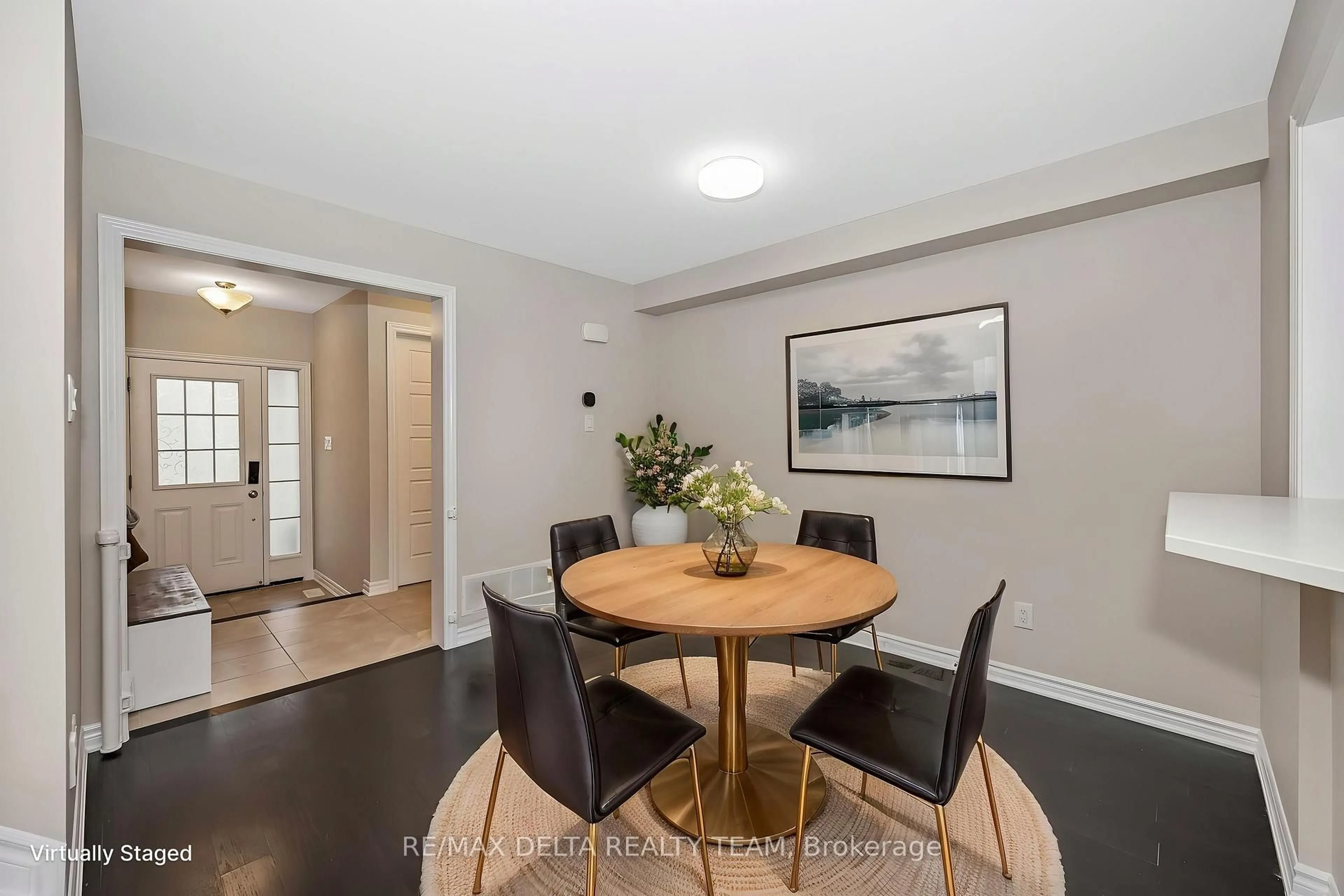 Dining room, wood/laminate floor for 266 Brassy Minnow Cres, Ottawa Ontario K2J 6J9